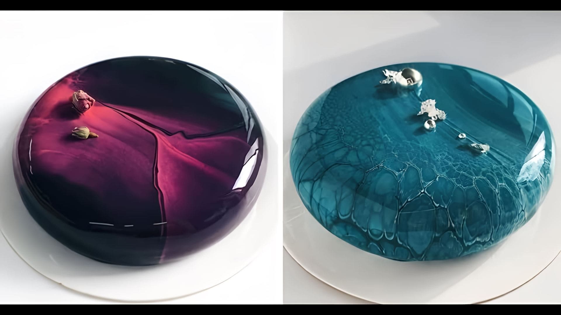 В этом видео-ролике вы увидите, как создаются безумные торты с зеркальной глазурью
