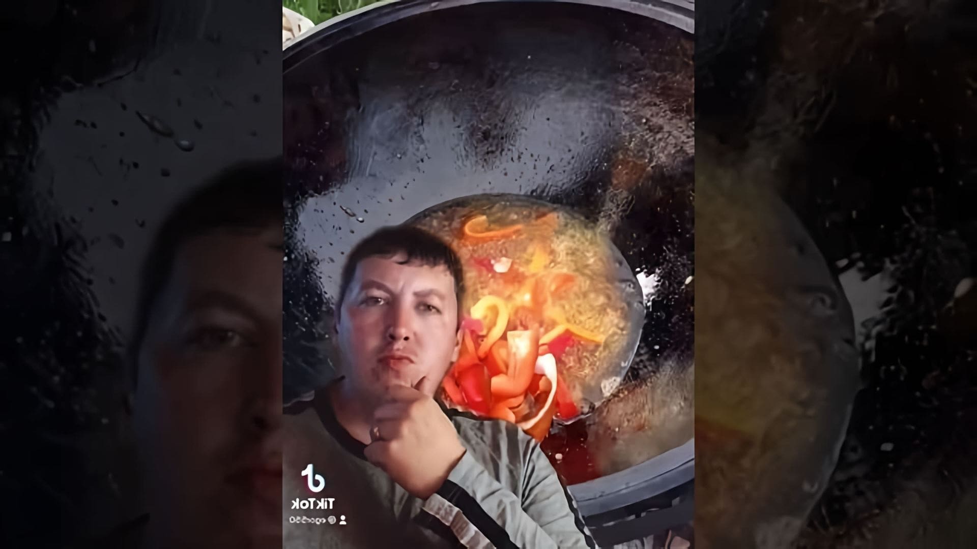 Рецепт для мужиков в казане на костре - это видео-ролик, который демонстрирует процесс приготовления блюда на открытом огне