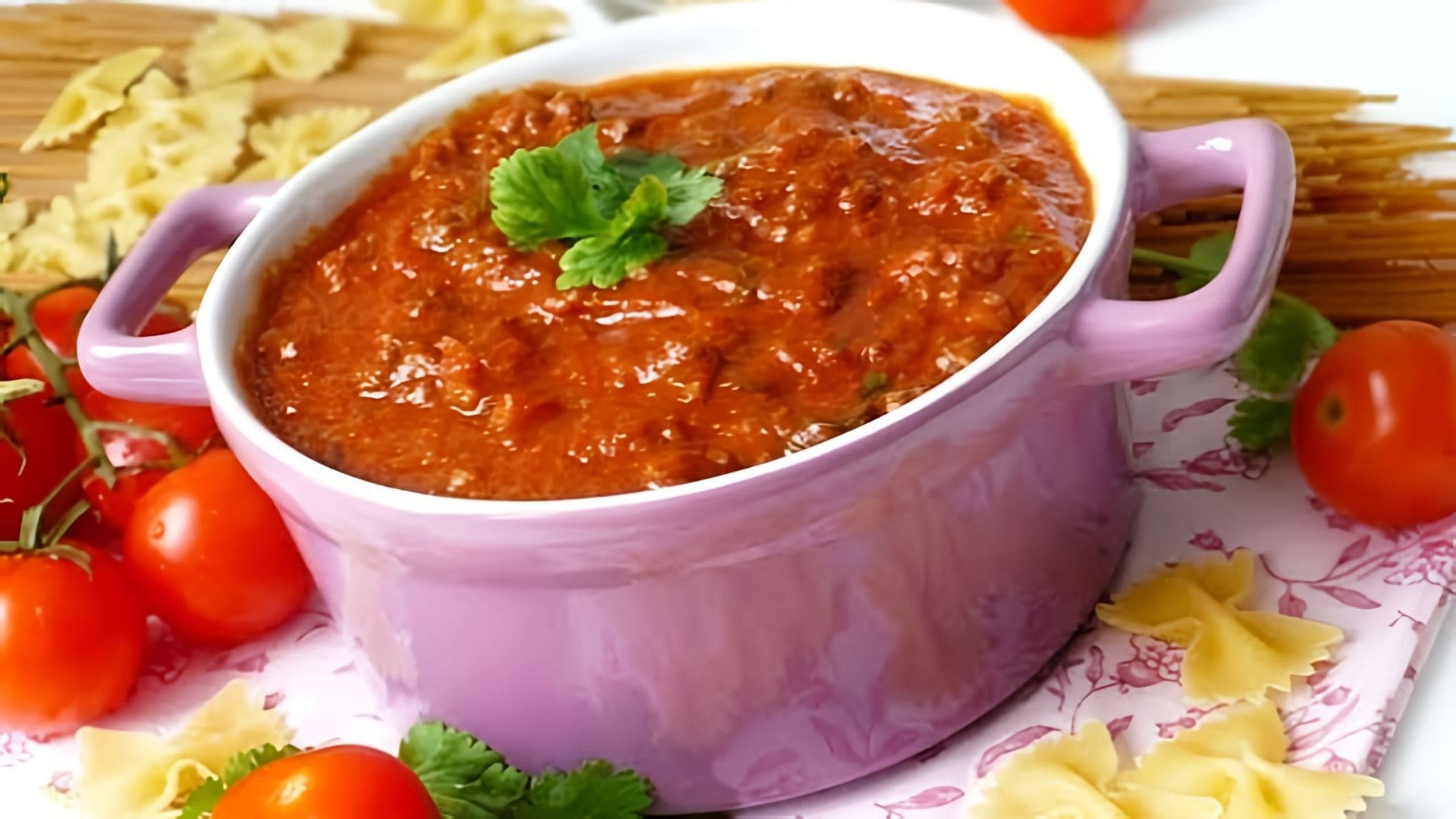 В этом видео демонстрируется процесс приготовления соуса болоньезе, который является одним из самых популярных соусов для пасты и лазаньи