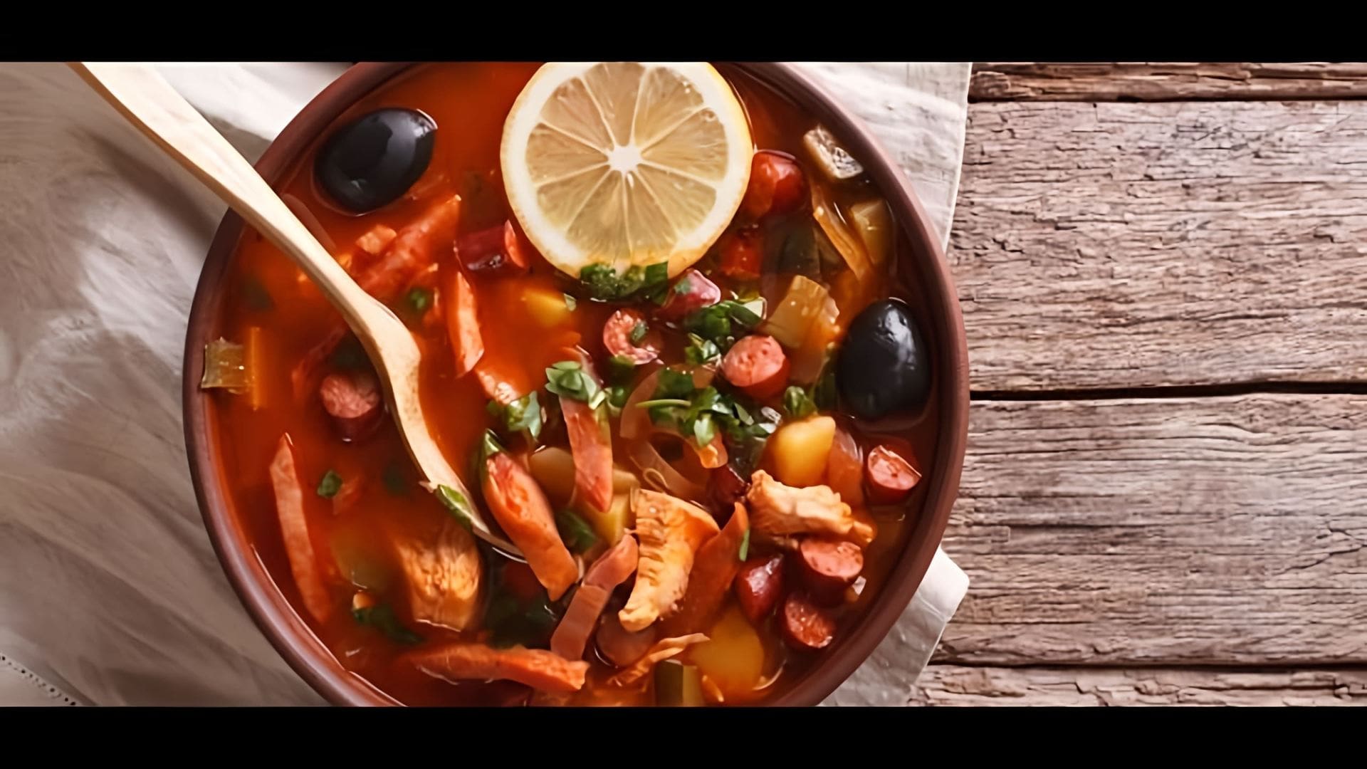 "Простой рецепт солянки" - это видео-ролик, который демонстрирует процесс приготовления вкусной и ароматной солянки