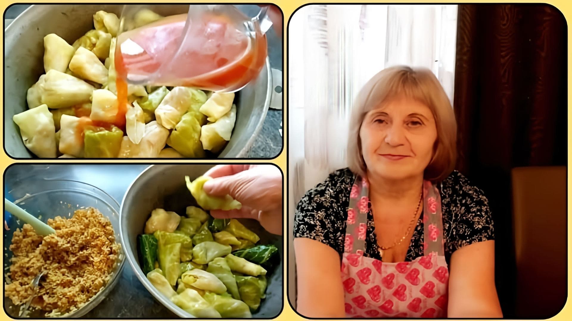 В этом видео девушка показывает, как приготовить молдавские голубцы с молодой капусты