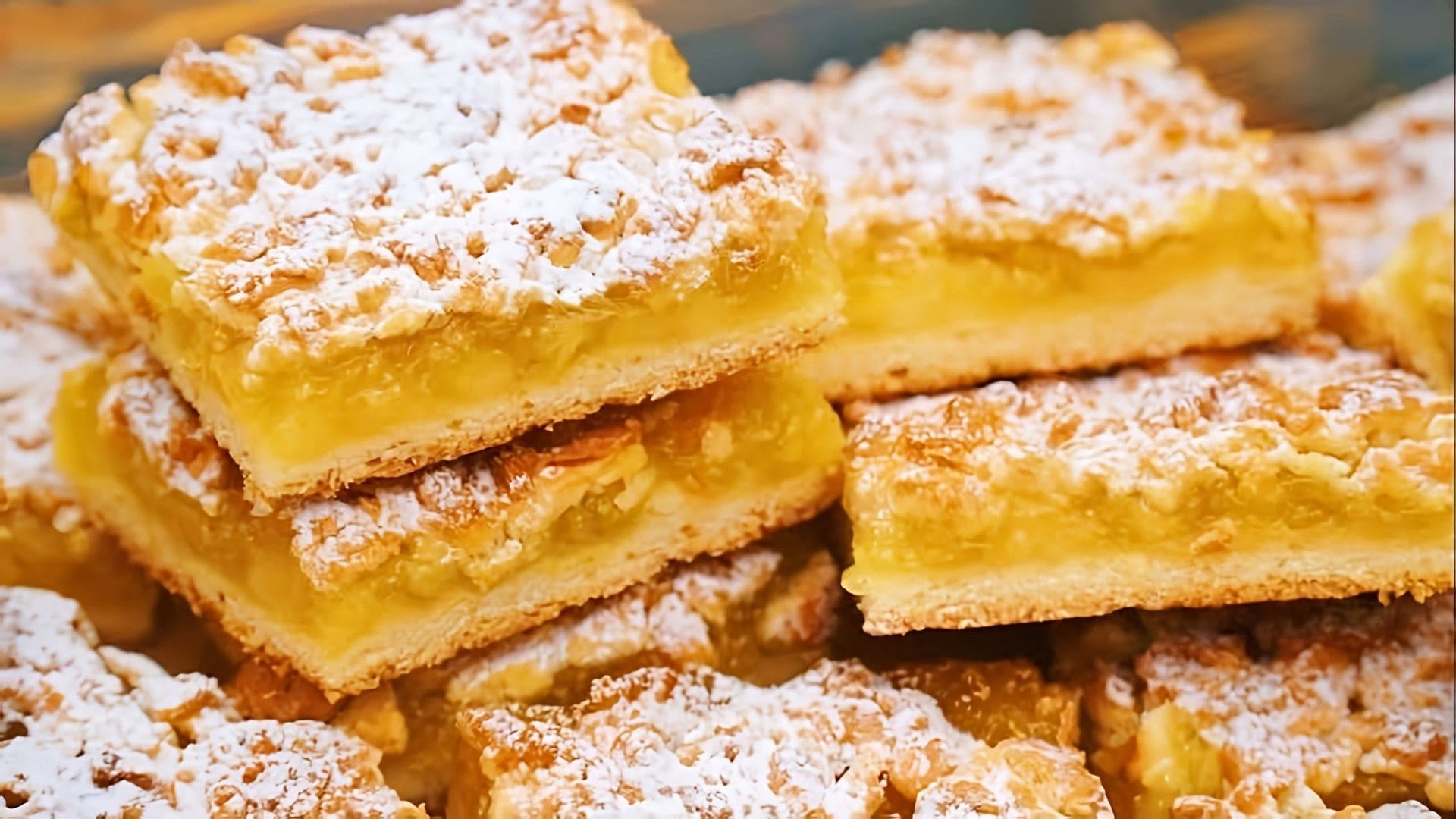 Видео рецепт лимонного пирога или венских печенья, называемых "терты пирог"