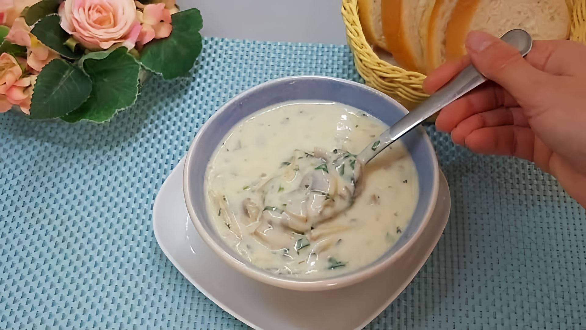 Видео рецепт кремового грибного супа