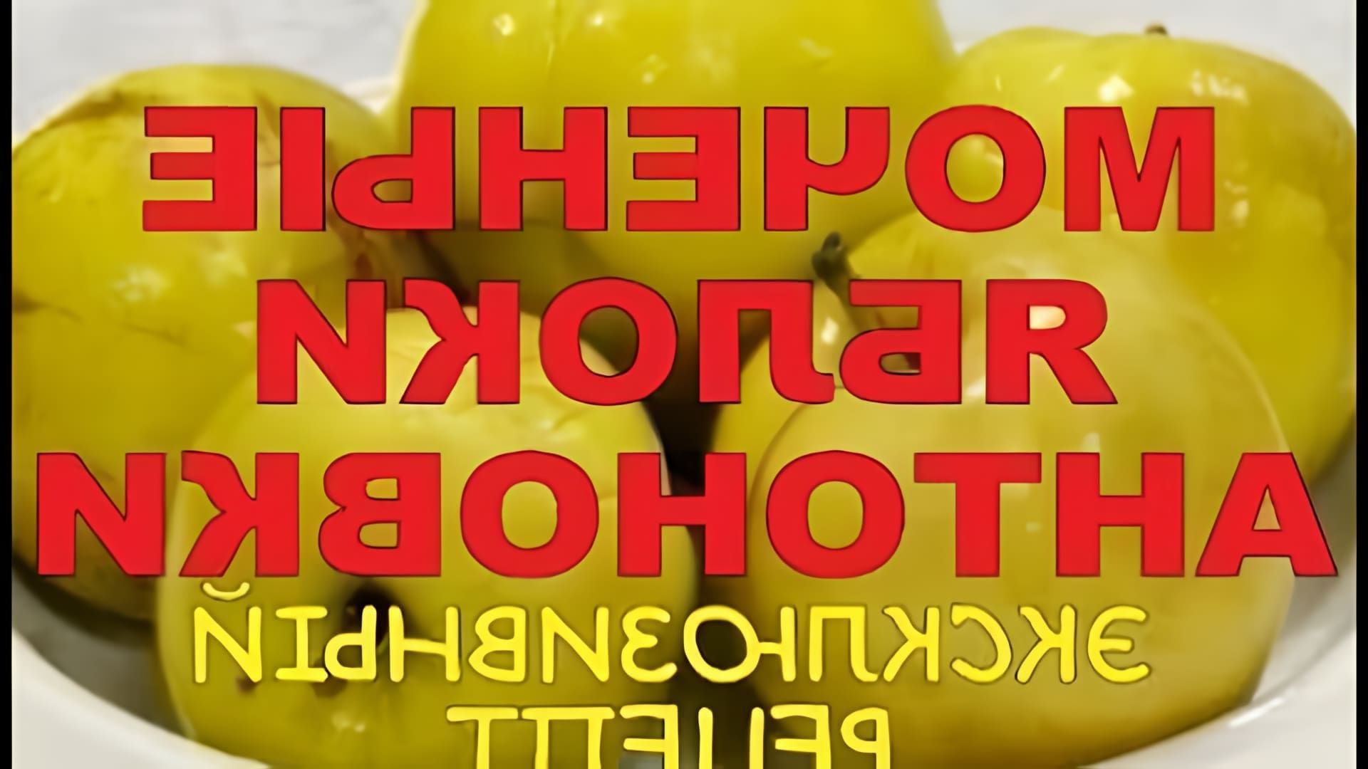 В этом видео рассказывается о рецепте домашних моченых яблок антоновки