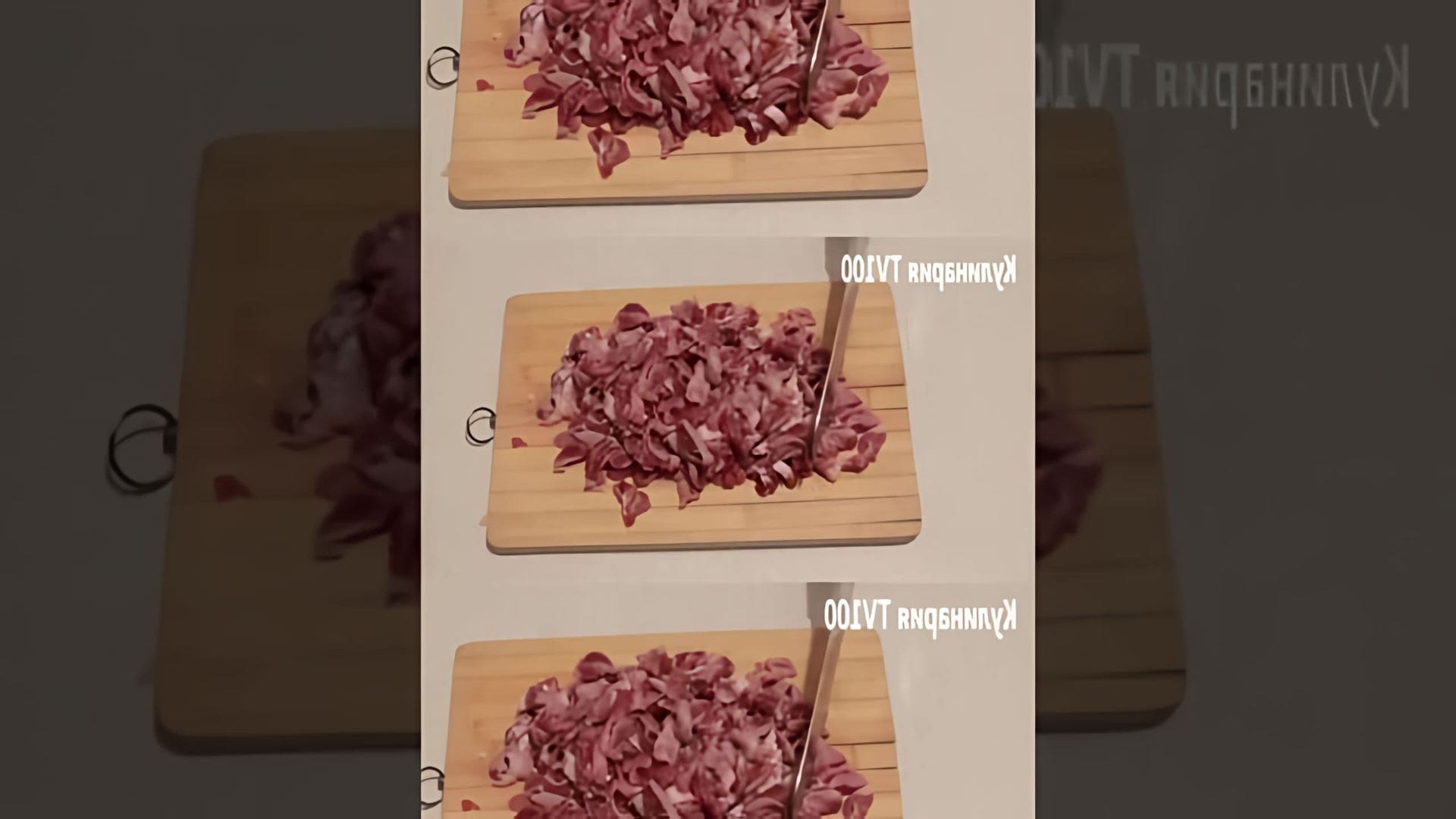 В этом видео-ролике демонстрируется процесс приготовления куриных желудков на сковороде