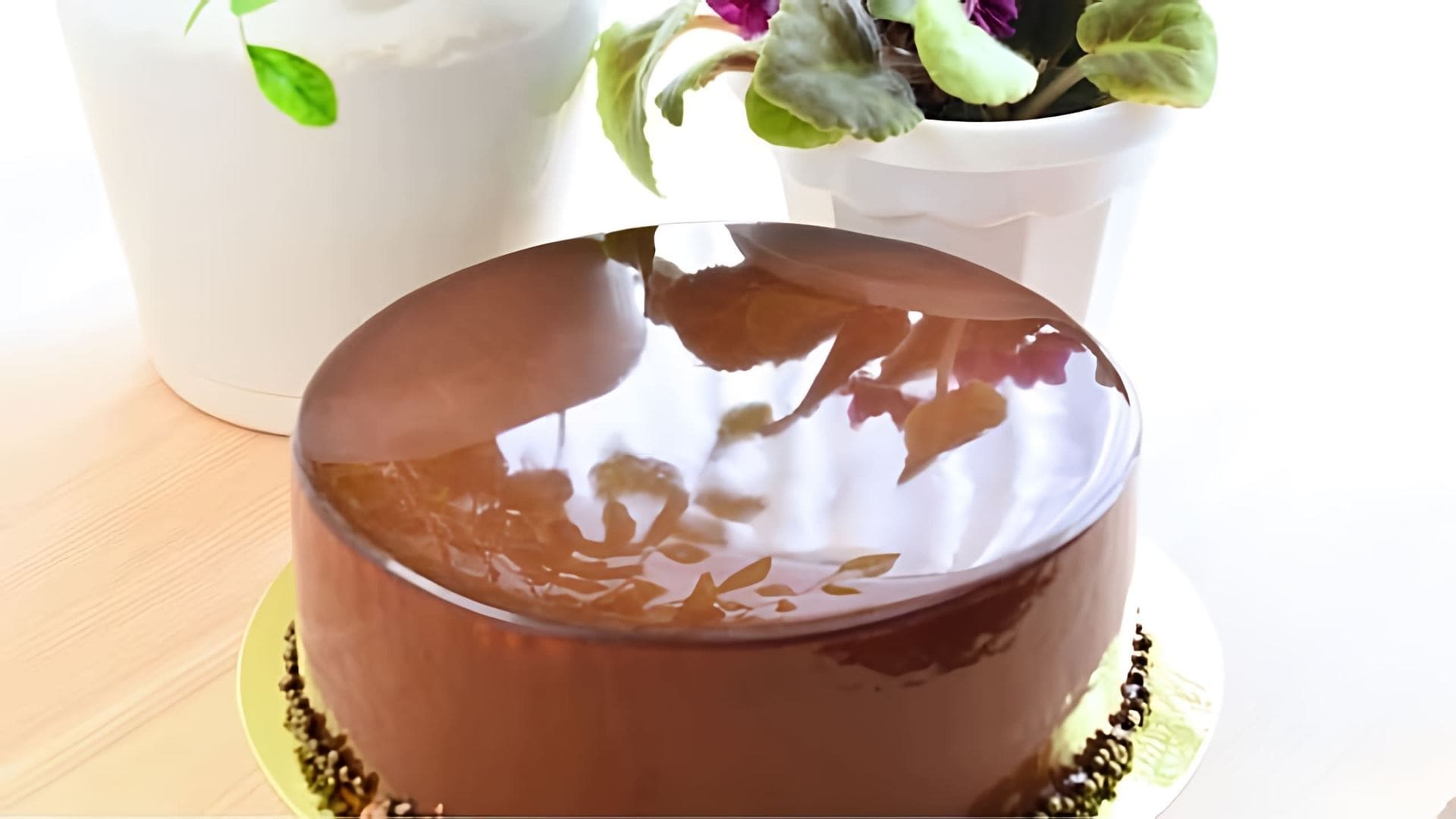 Видео как сделать зеркальную глазурь из какао