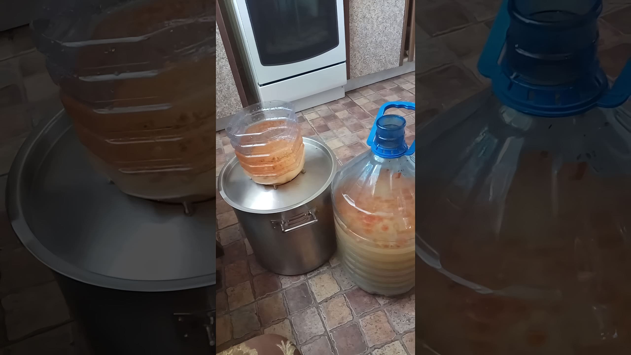 Брага. Когда ставить брагу. Канистра для браги. Можно ставить брагу в пластиковой таре. Бражка в стеклянных.