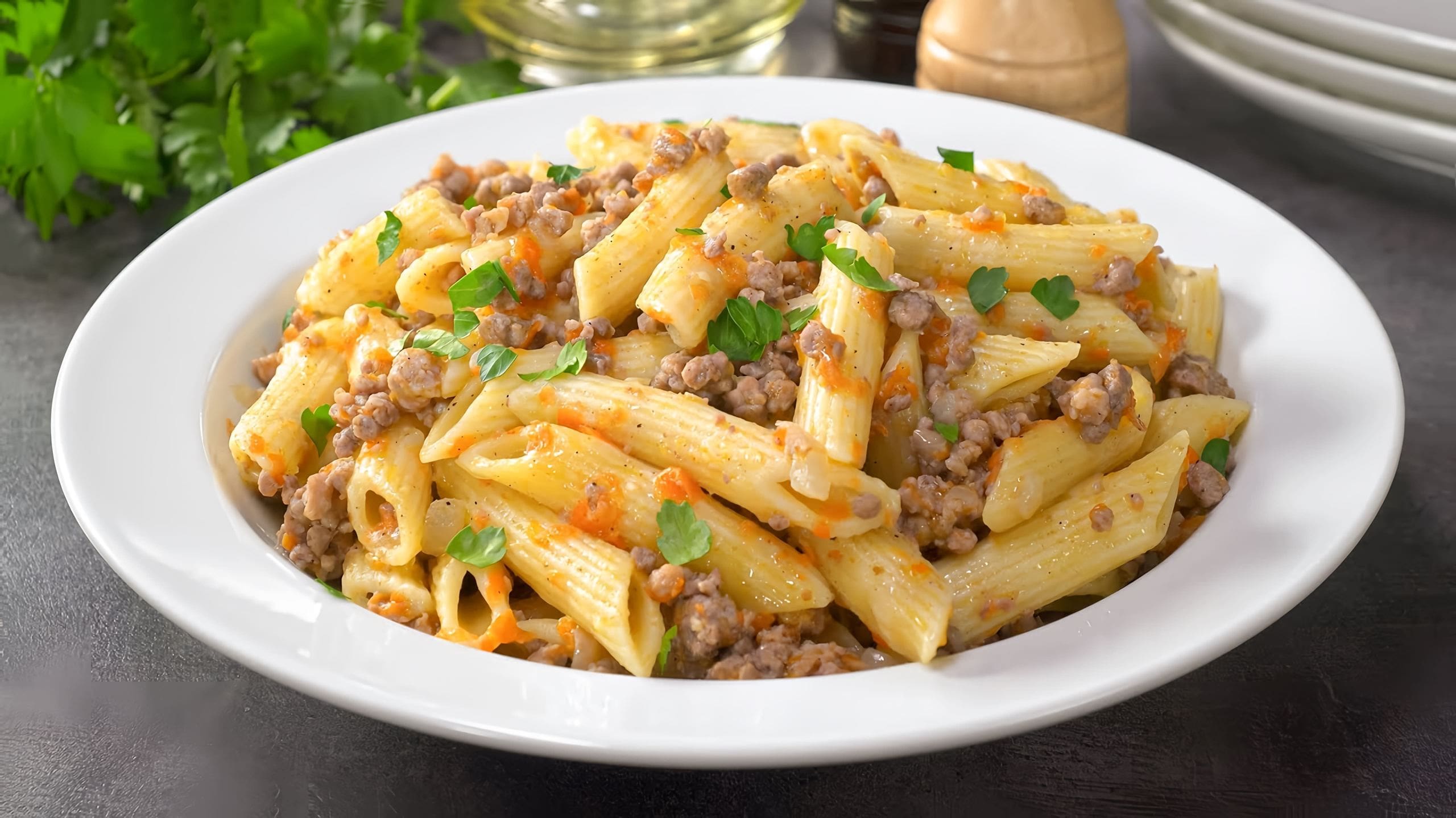 Макароны по флотски с желудками куриными