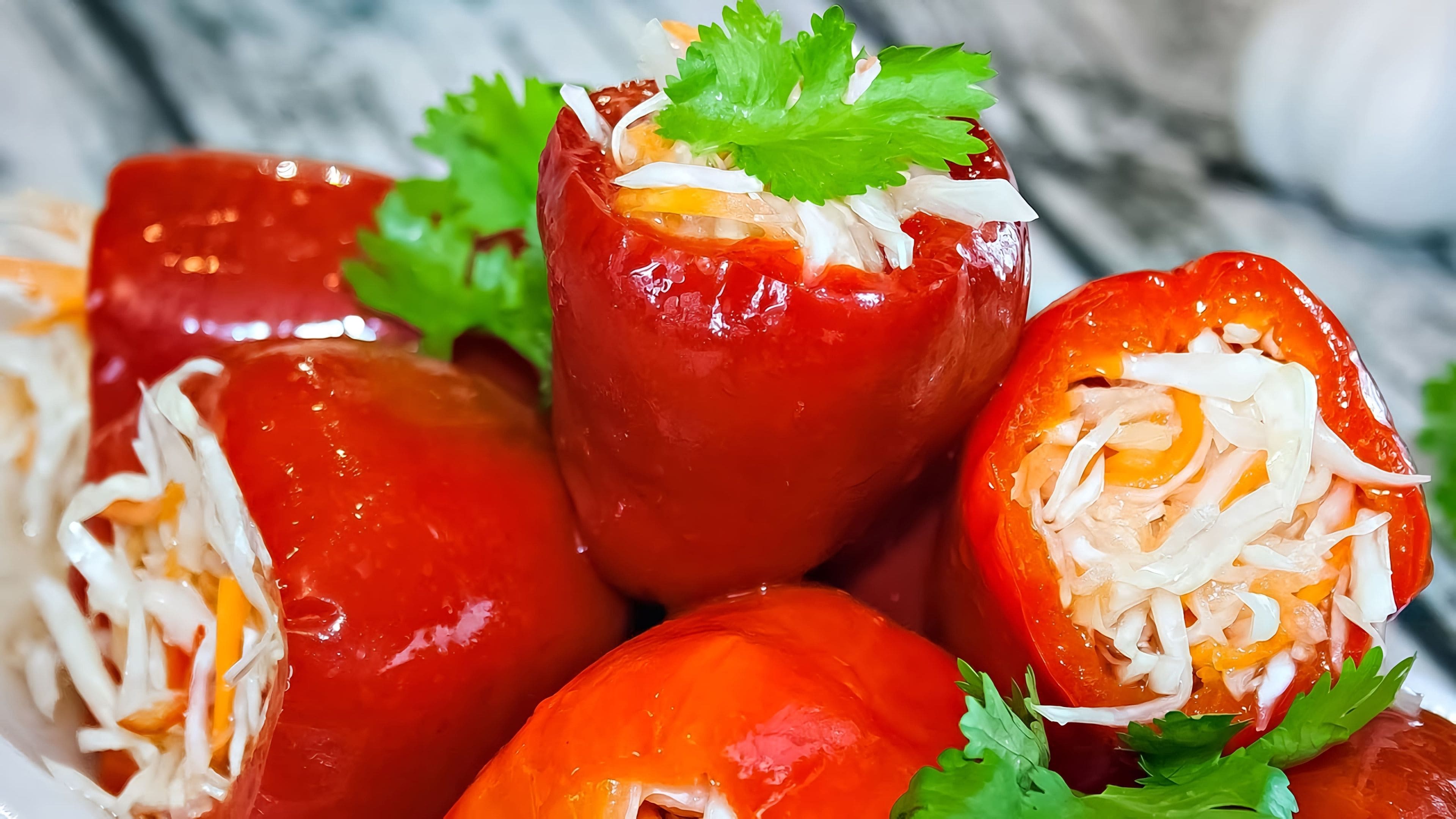 Фаршированный перец на зиму в банках с овощами