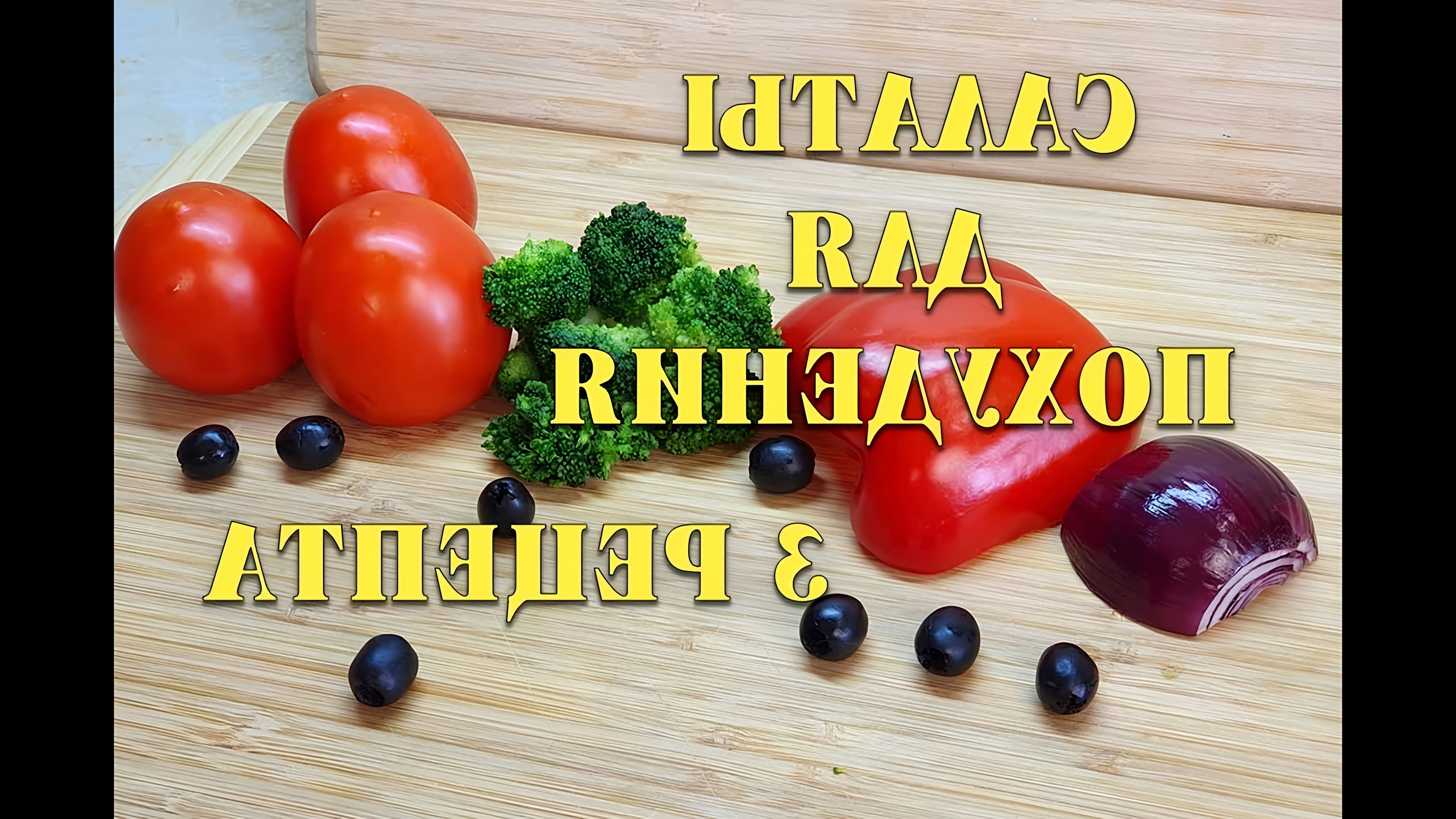 В этом видео Мария Мироневич делится рецептами трех простых и вкусных салатов, которые помогут похудеть
