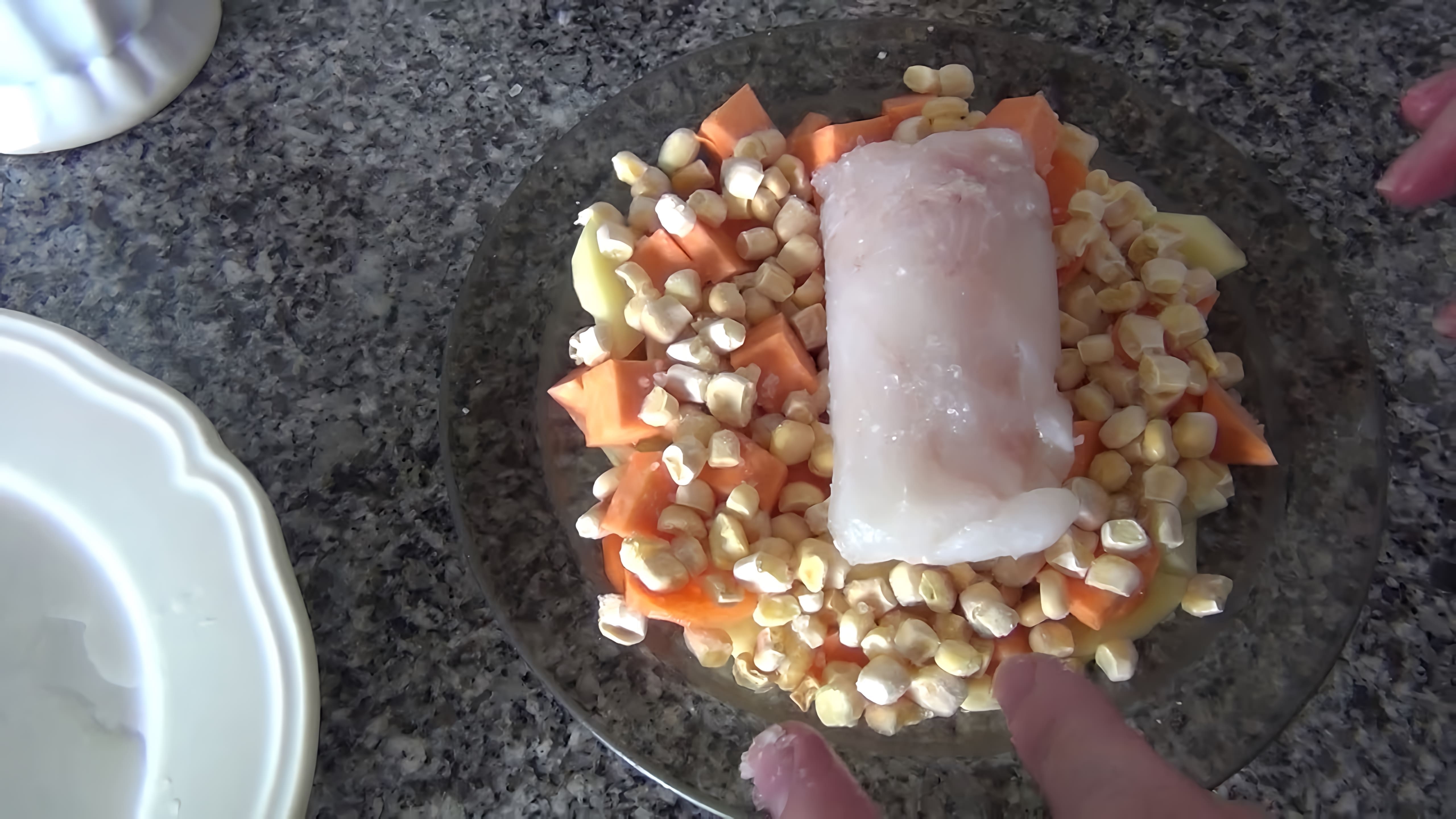 Быстрый рецепт рыбы с овощами в микроволновке. 