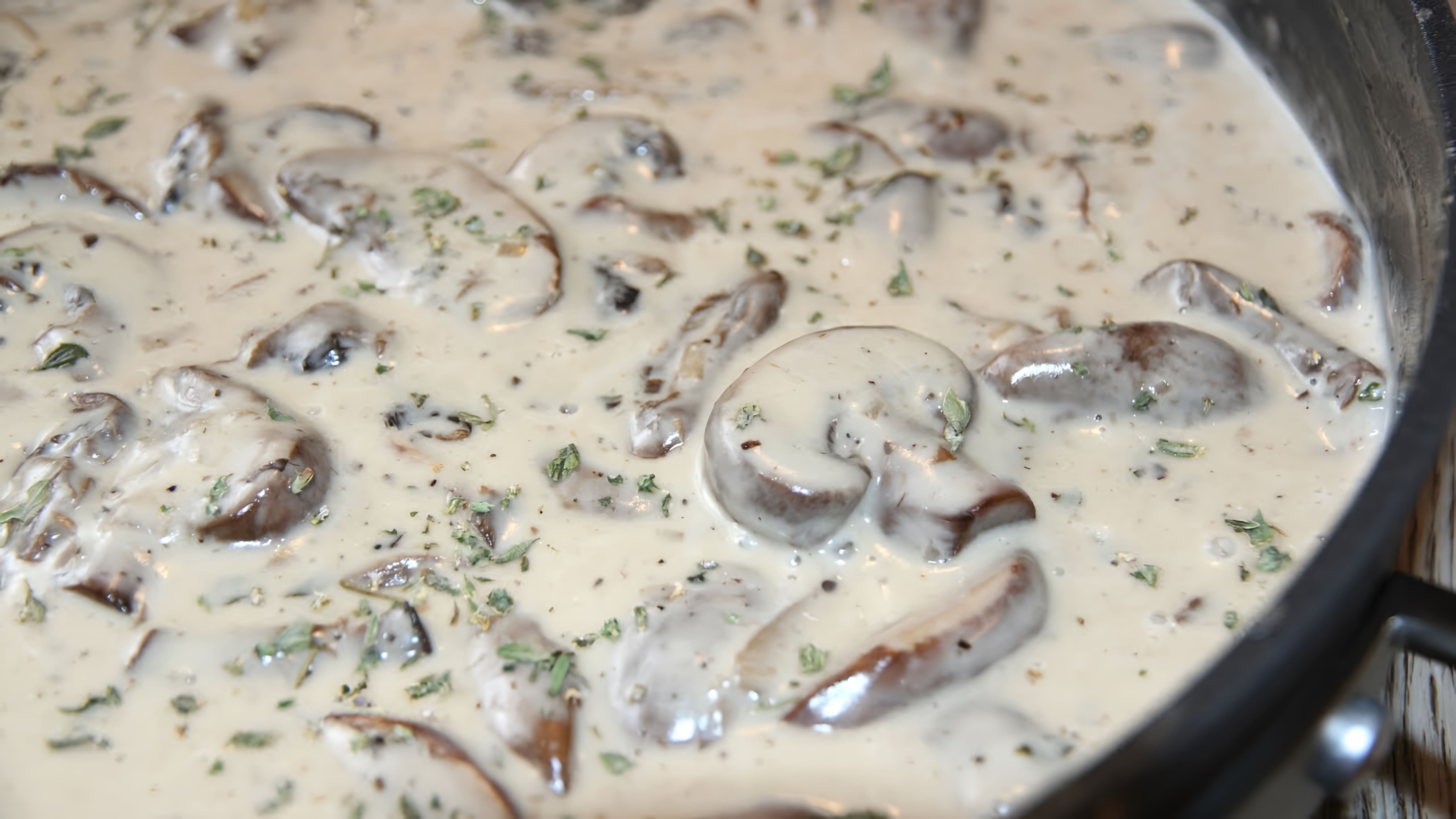 Видео рецепт кремового соуса из грибов, который можно подавать с мясом, овощами или пастой