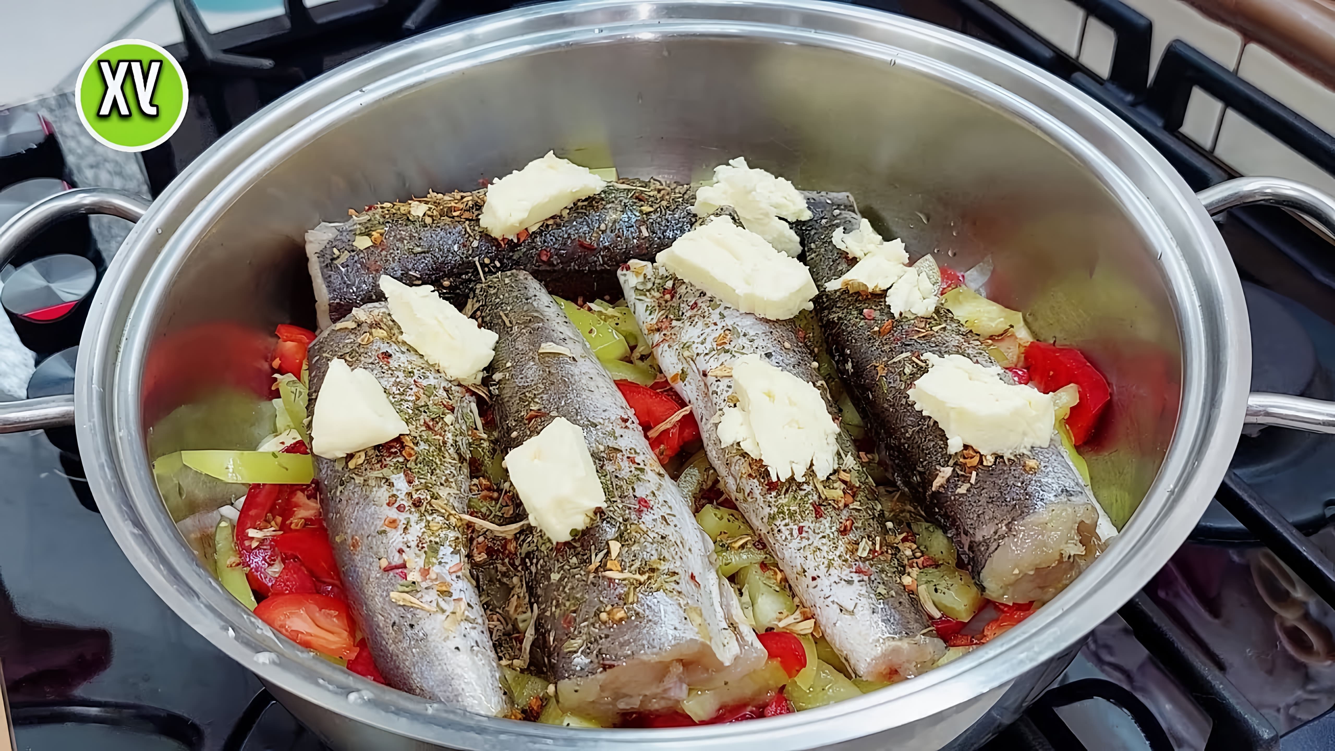 Видео как приготовить рыбу с "духовым эффектом" в одной сковороде на плите