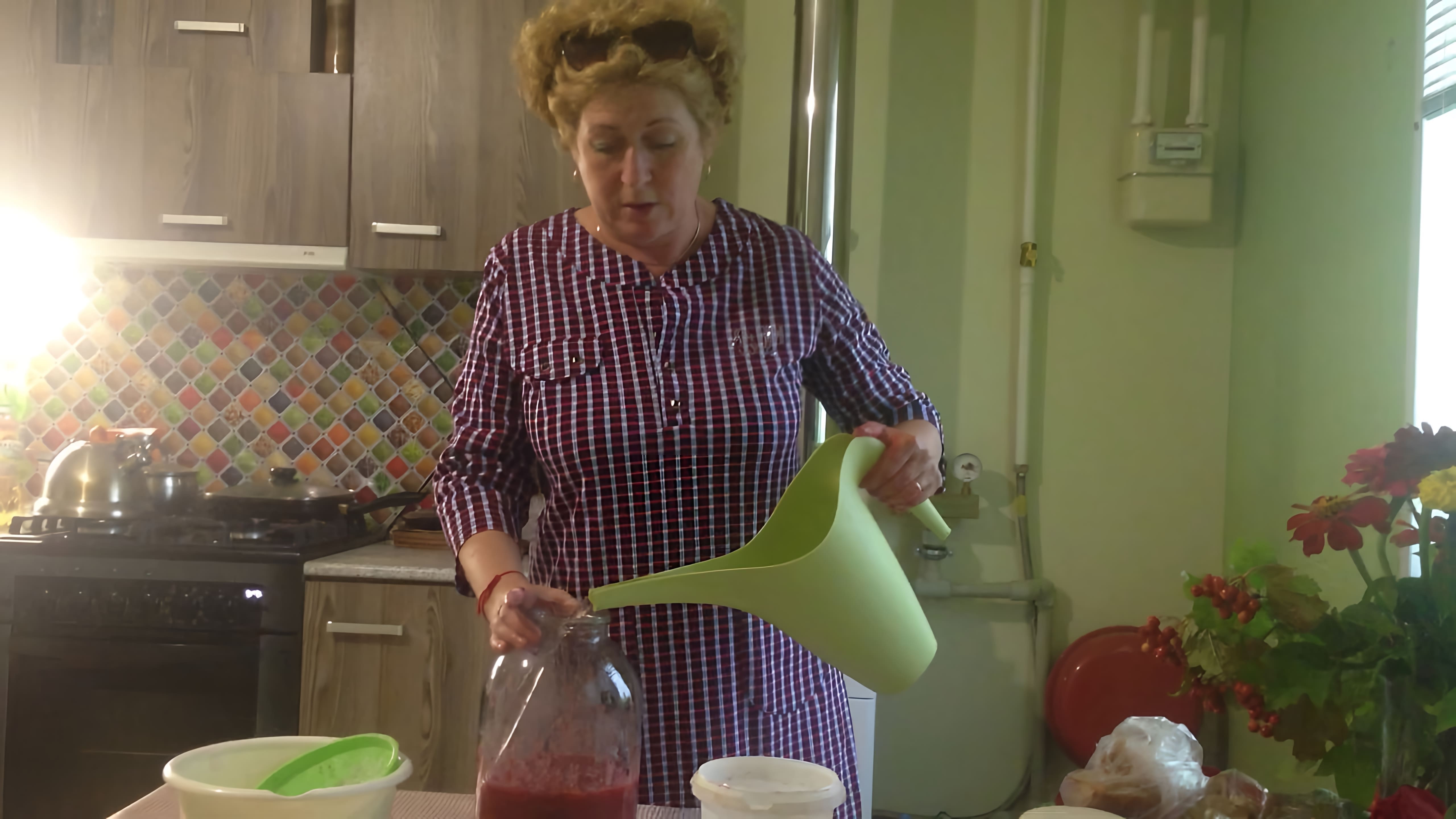 В данном видео демонстрируется простой рецепт домашнего вина из ягод