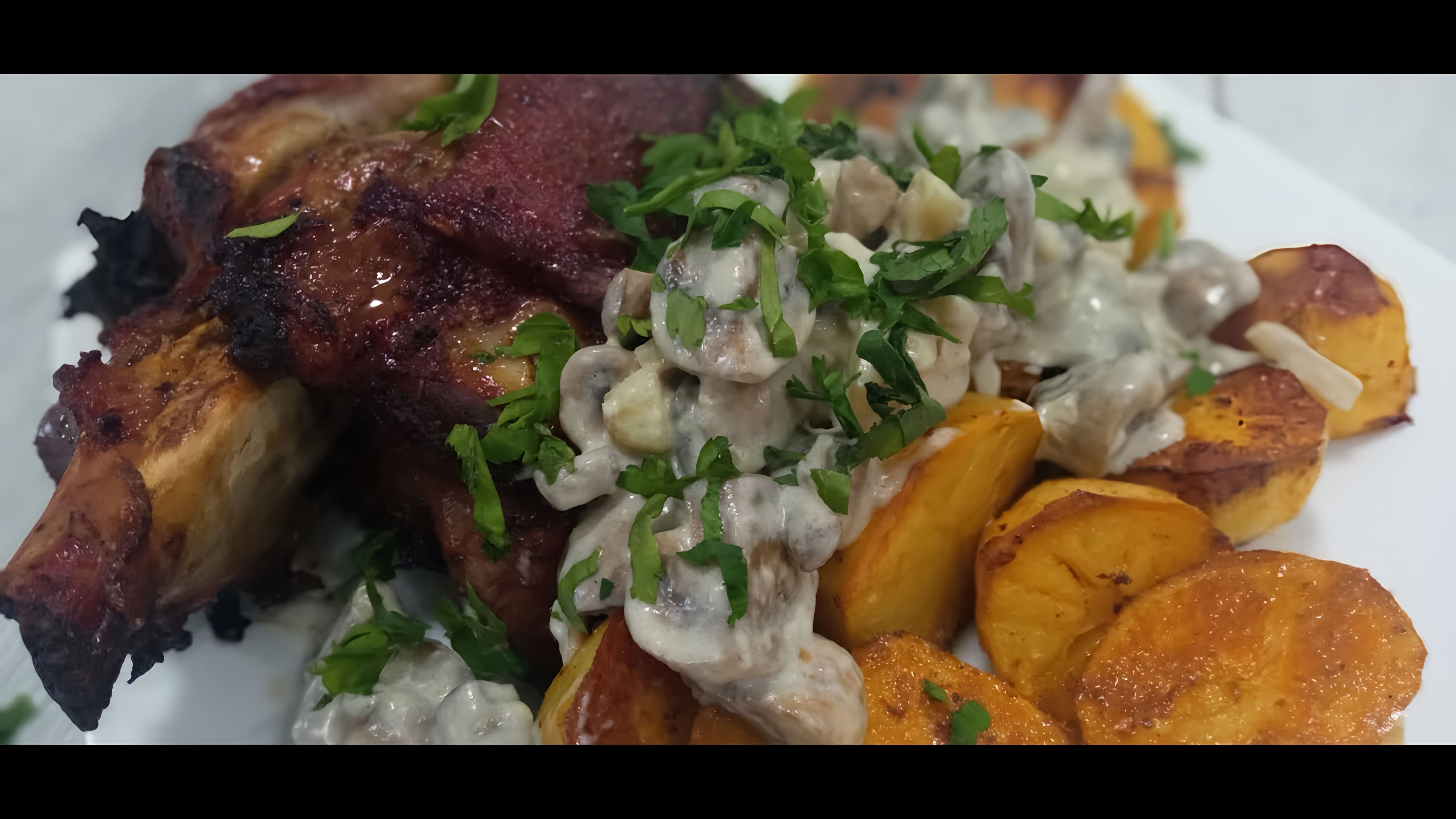Видео посвящено приготовлению грибного соуса с сливками