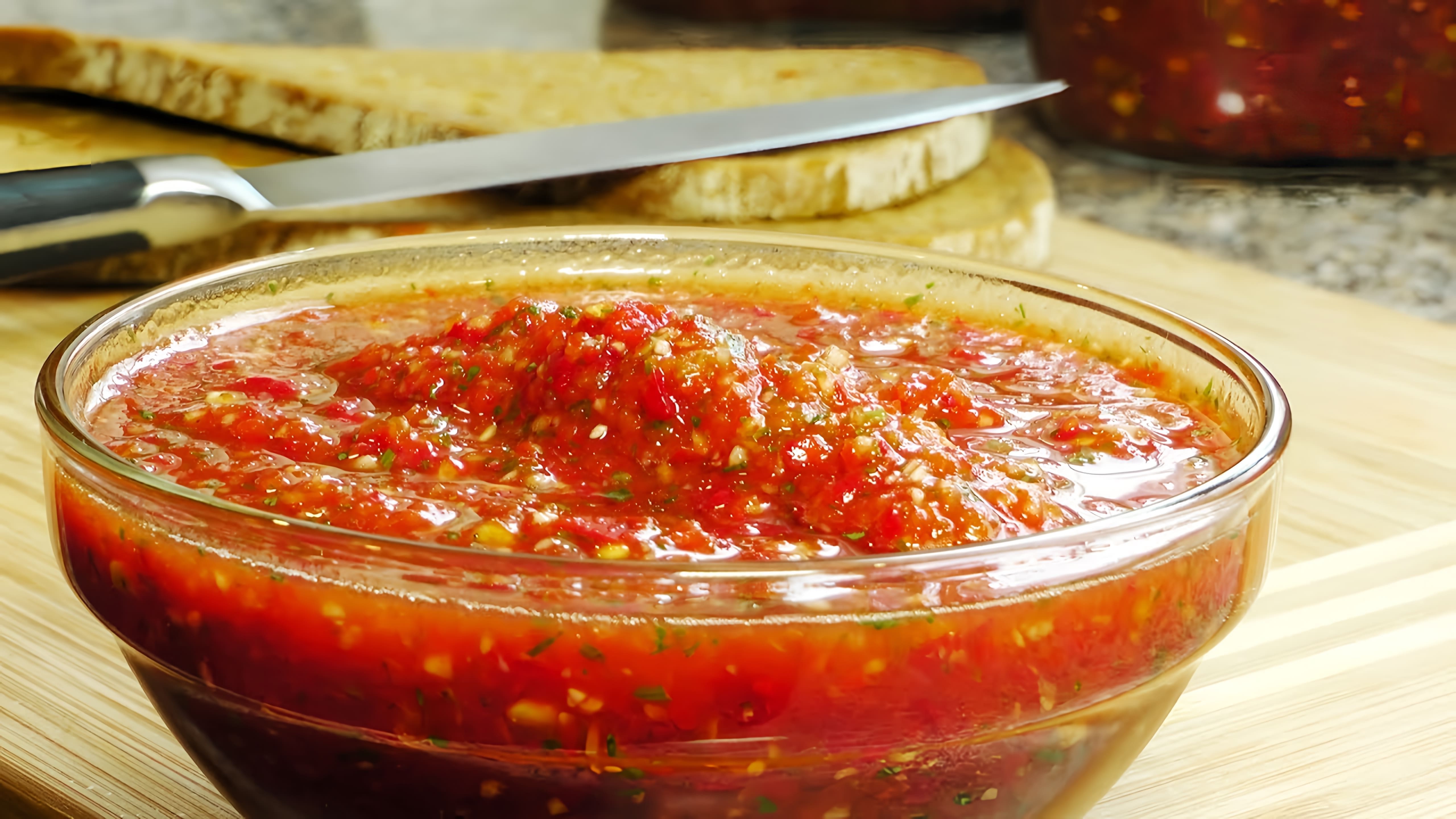Ярко-красный острый соус «Огонёк» из перцев и томатов украсит и освежит нотками ароматного чеснока и жгучего чили... 