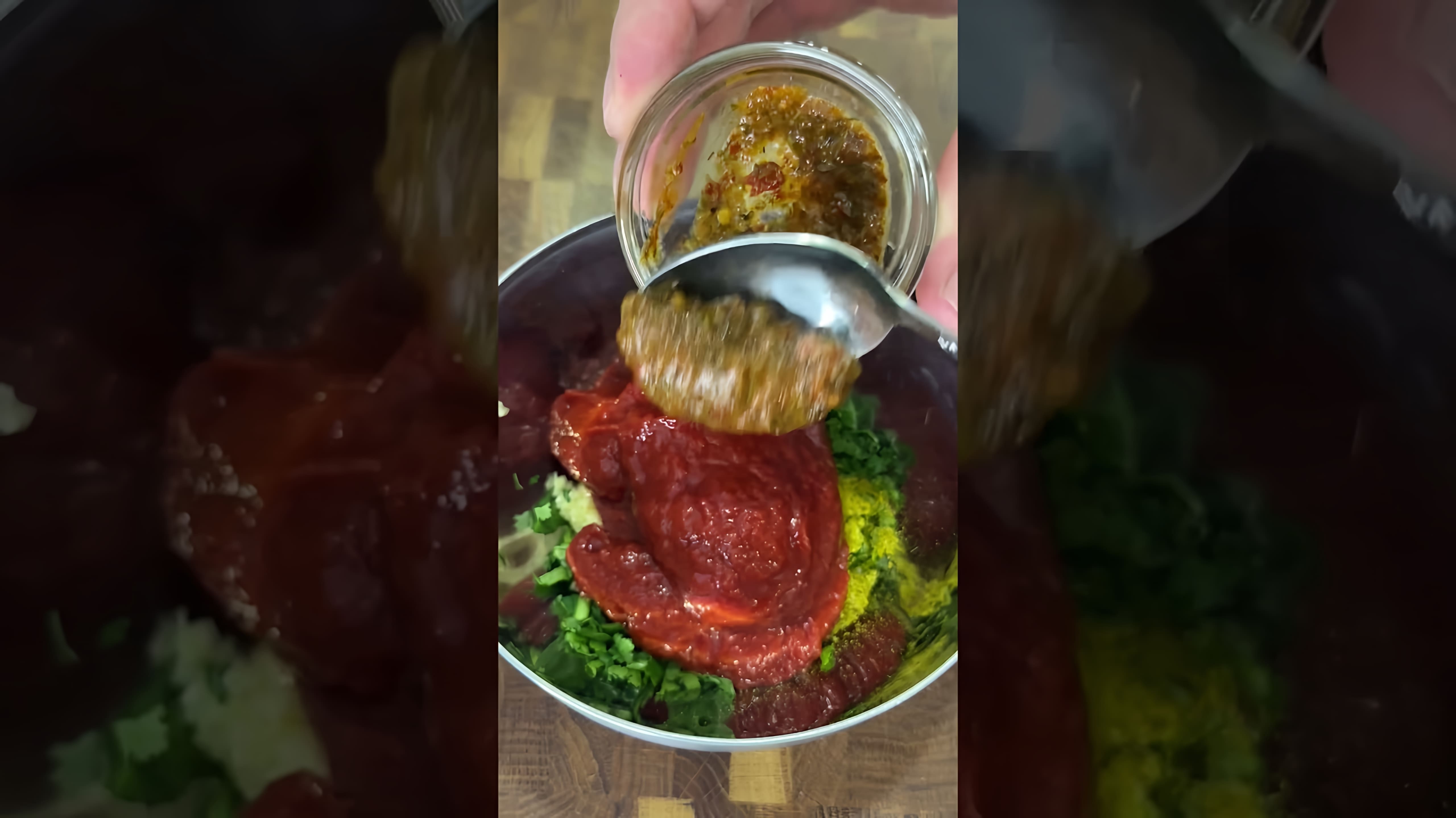 В этом видео демонстрируется рецепт приготовления соуса сацебели