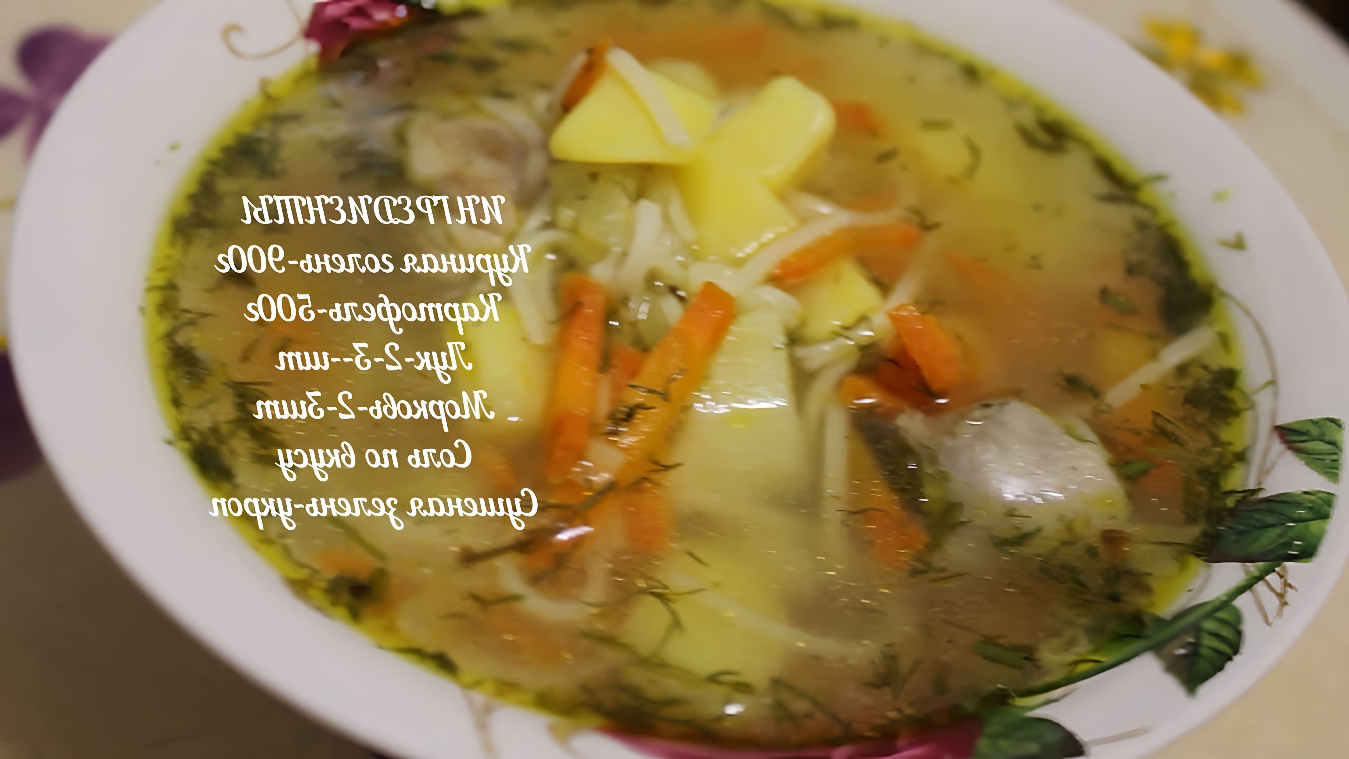 Куриный суп с лапшой - это вкусное и питательное блюдо, которое можно приготовить в домашних условиях