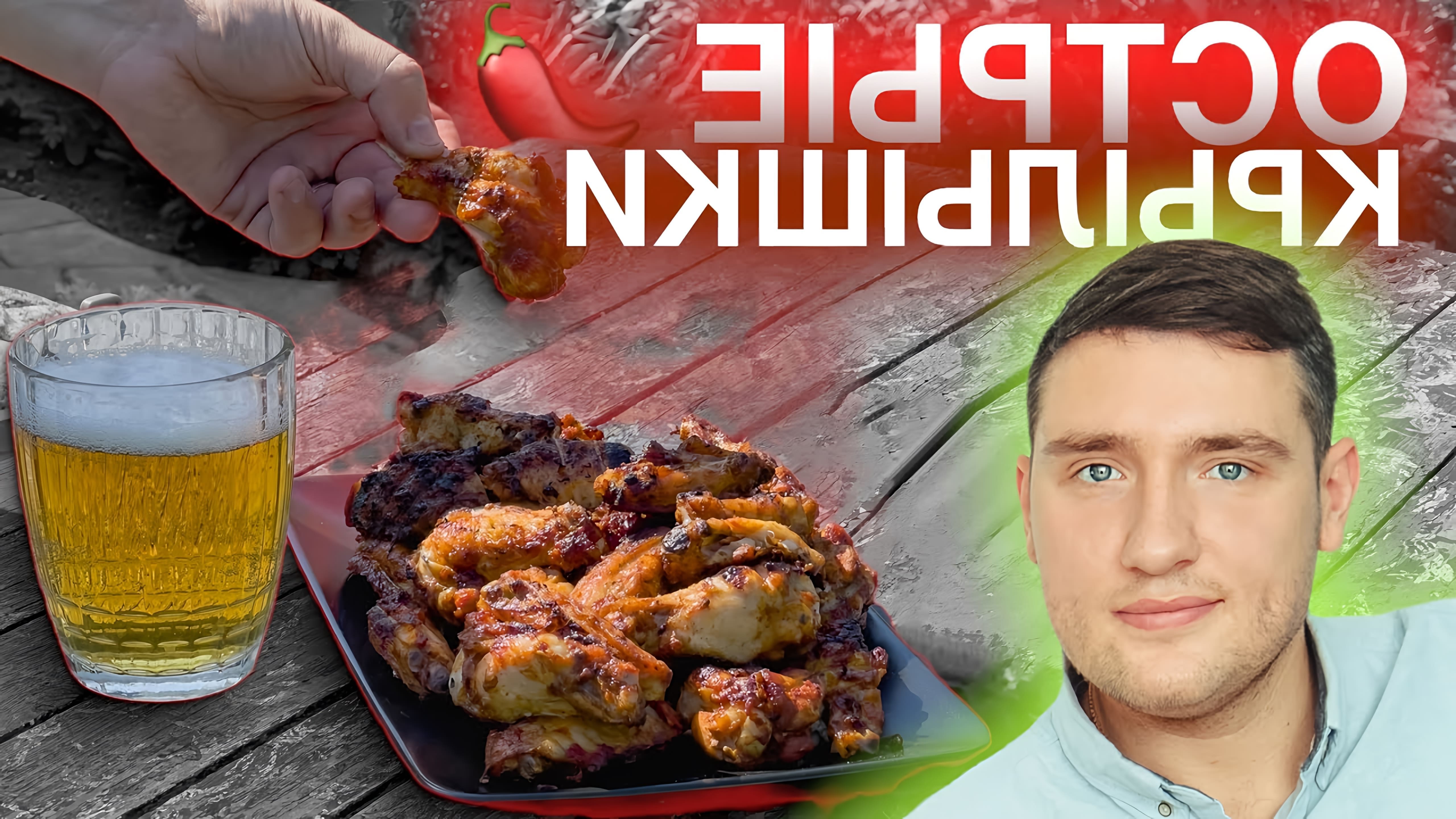 В этом видео Дмитрий Силлов показывает, как приготовить острые куриные крылышки на мангале