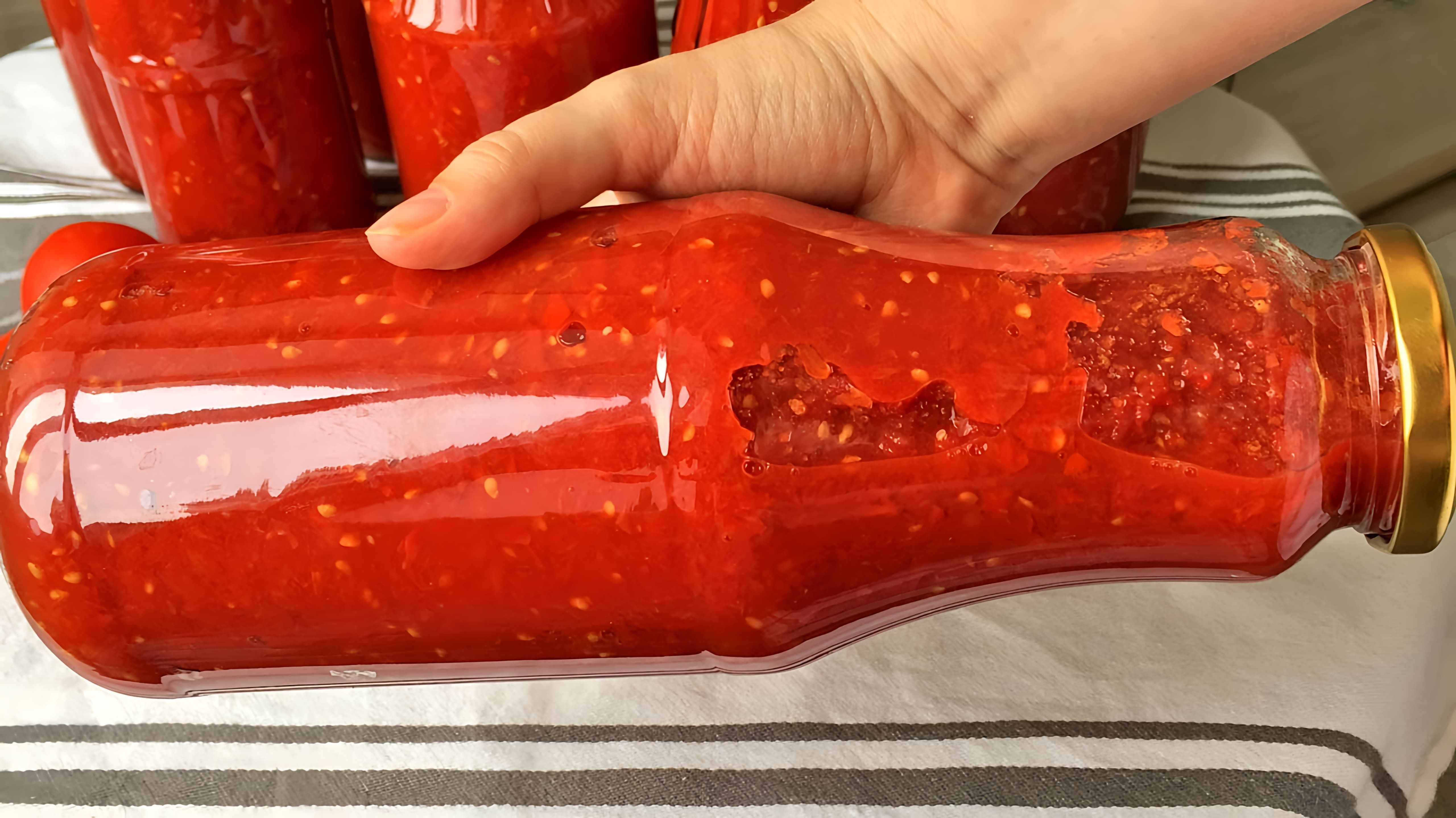 Видео рецепт приготовления густого и ароматного домашнего томатного соуса на зиму без стерилизации или уксуса
