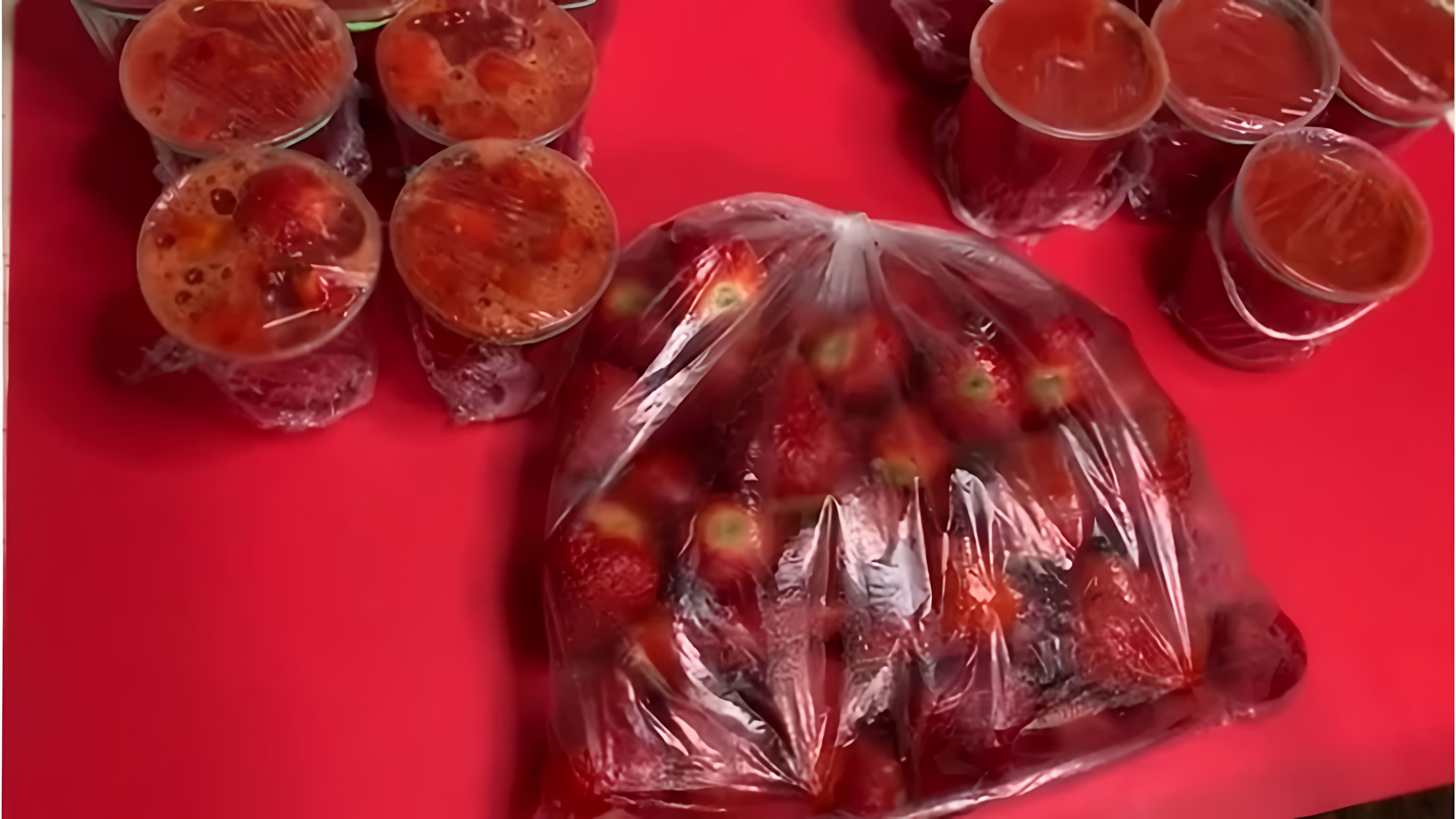 В этом видео демонстрируется три способа заморозки клубники без сахара и варки