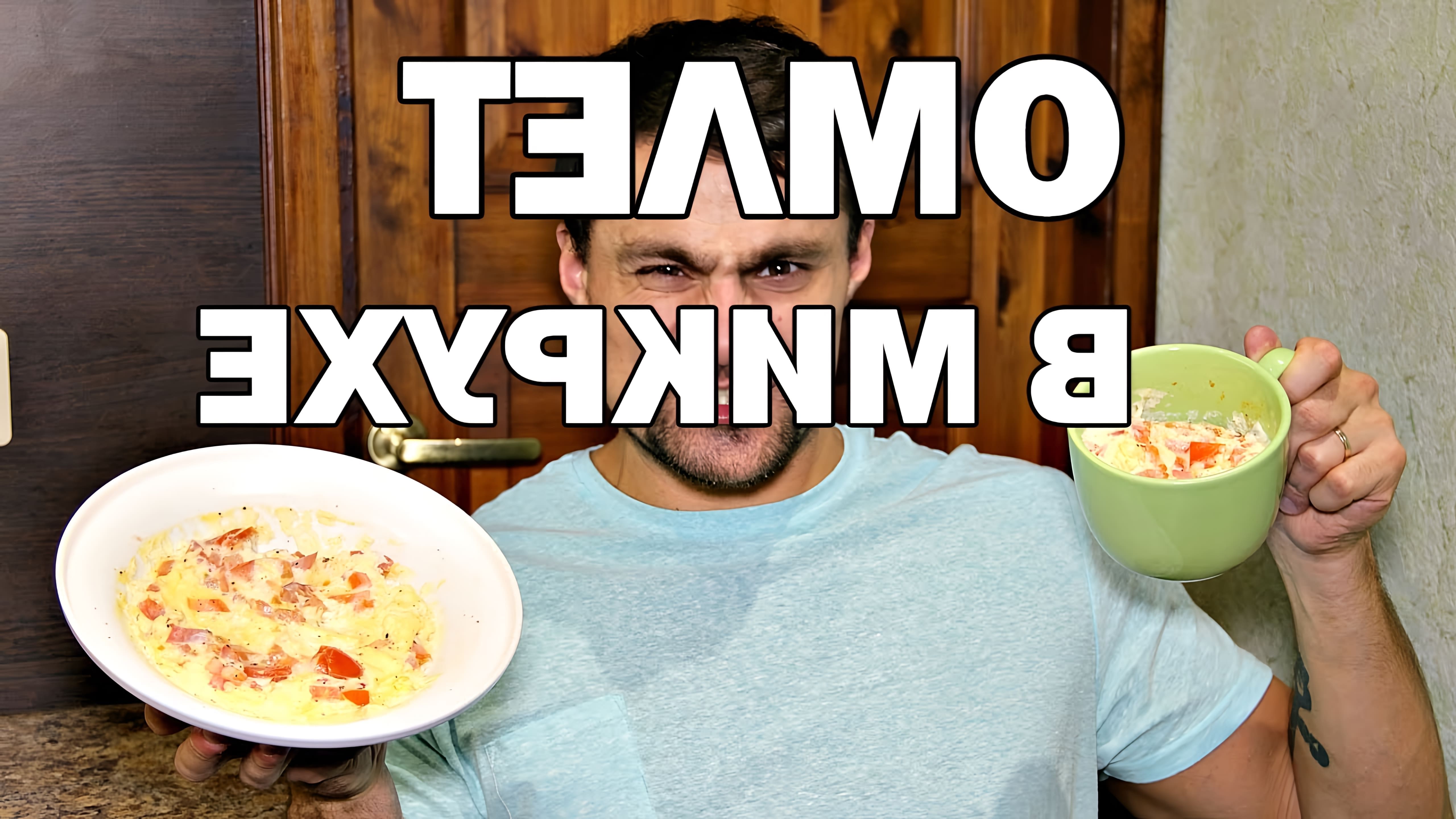 В этом видео Антон тестирует два рецепта омлета в микроволновке: в кружке и в тарелке
