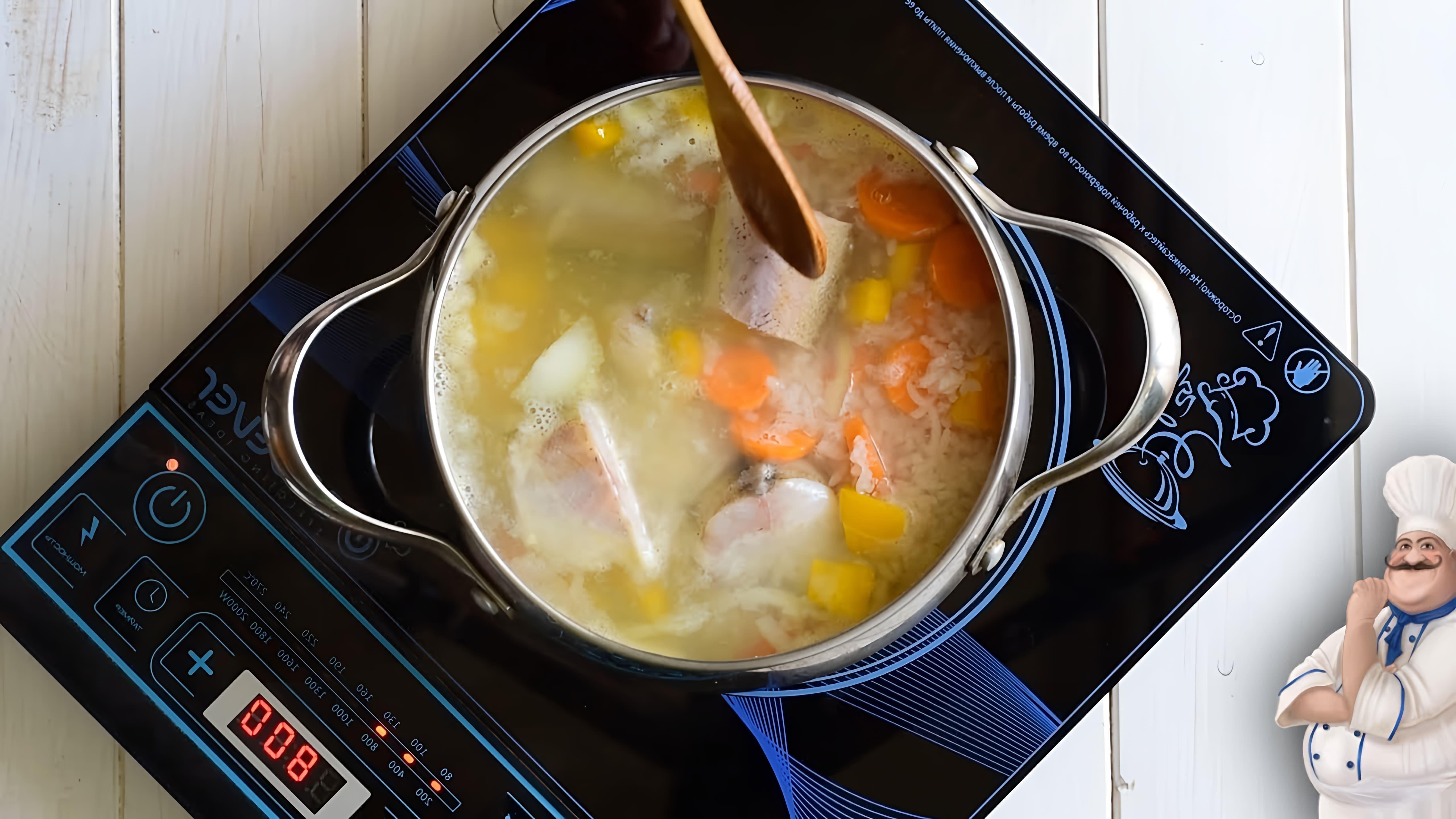 В этом видео-ролике будет показан рецепт приготовления вкусного и полезного диетического рыбного супа из минтая с рисом
