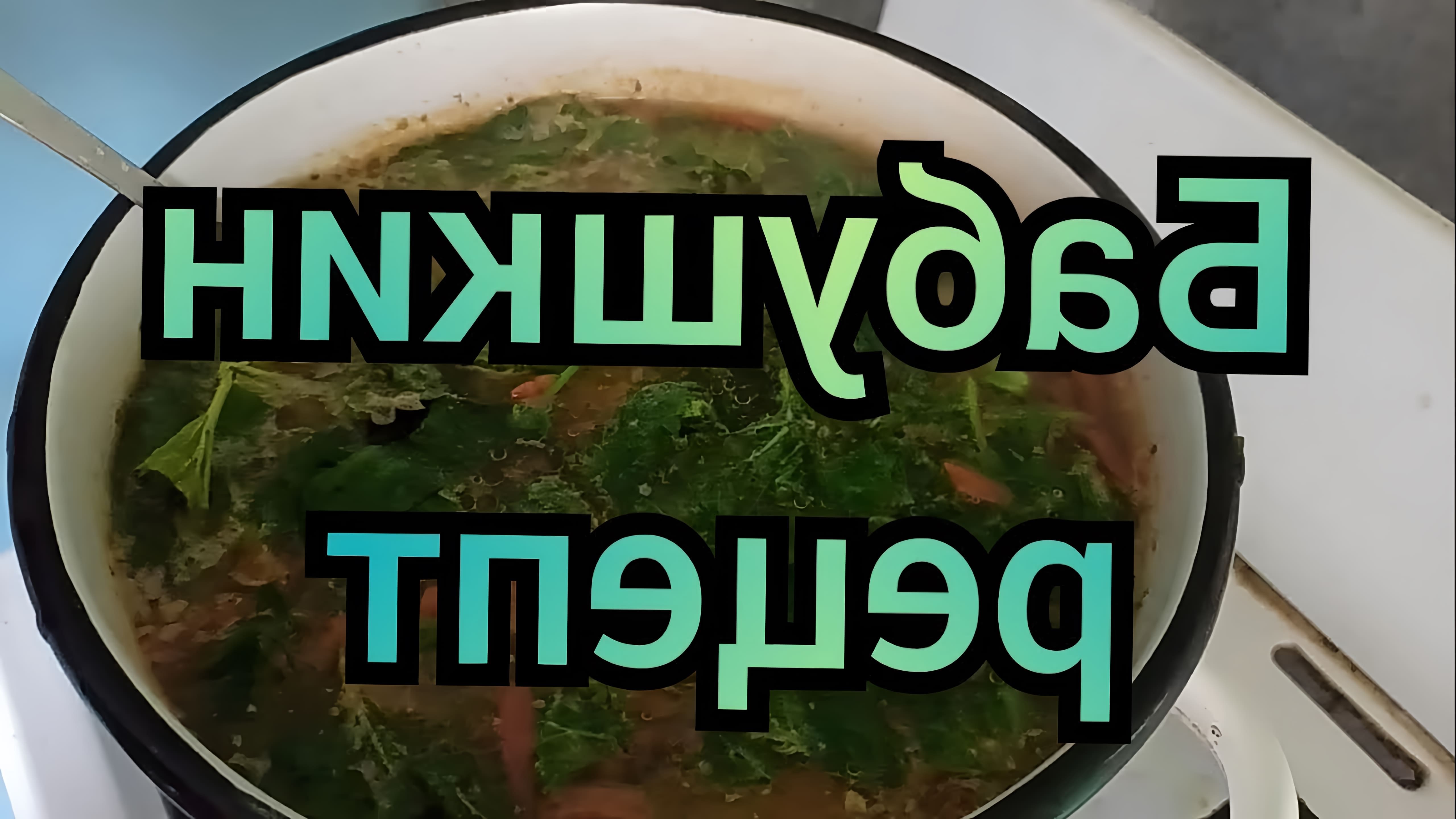 В этом видео демонстрируется рецепт деревенского супа с крапивой