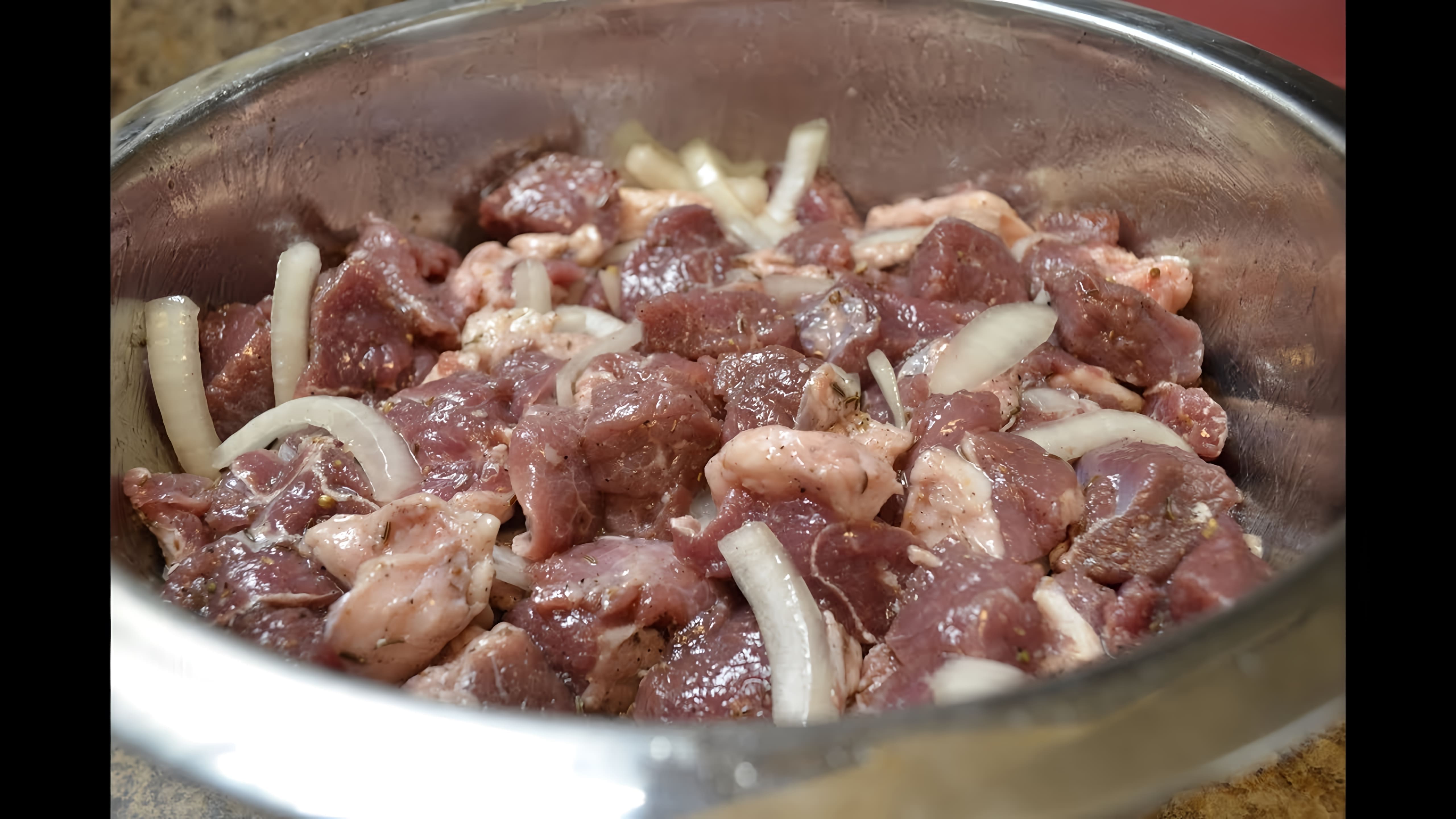 В данном видео демонстрируется рецепт приготовления маринада для шашлыка, который поможет сделать мясо мягким и сочным