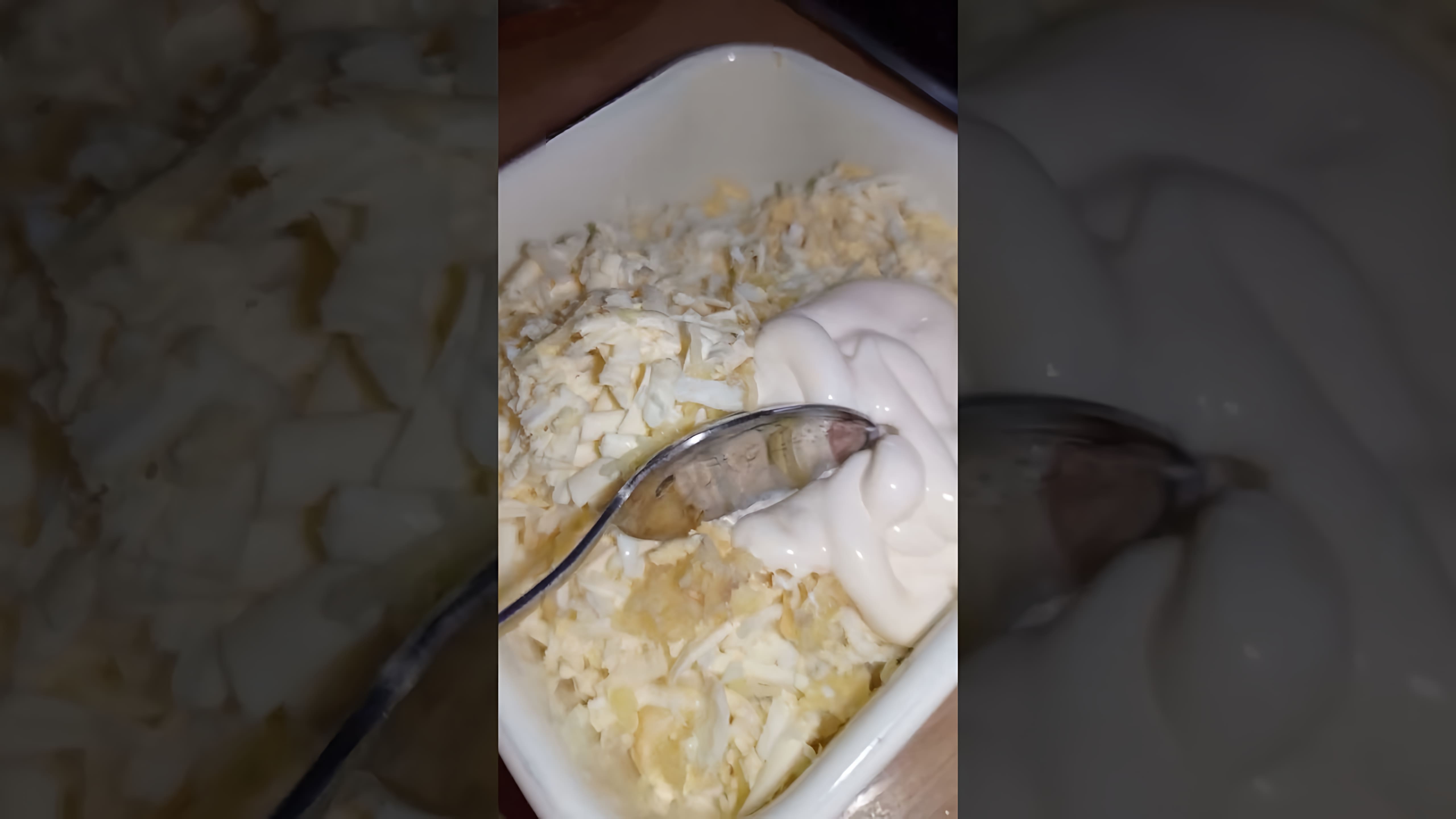 В этом видео-ролике вы увидите, как приготовить легкую и быструю закуску из яиц, сыра, чеснока и майонеза