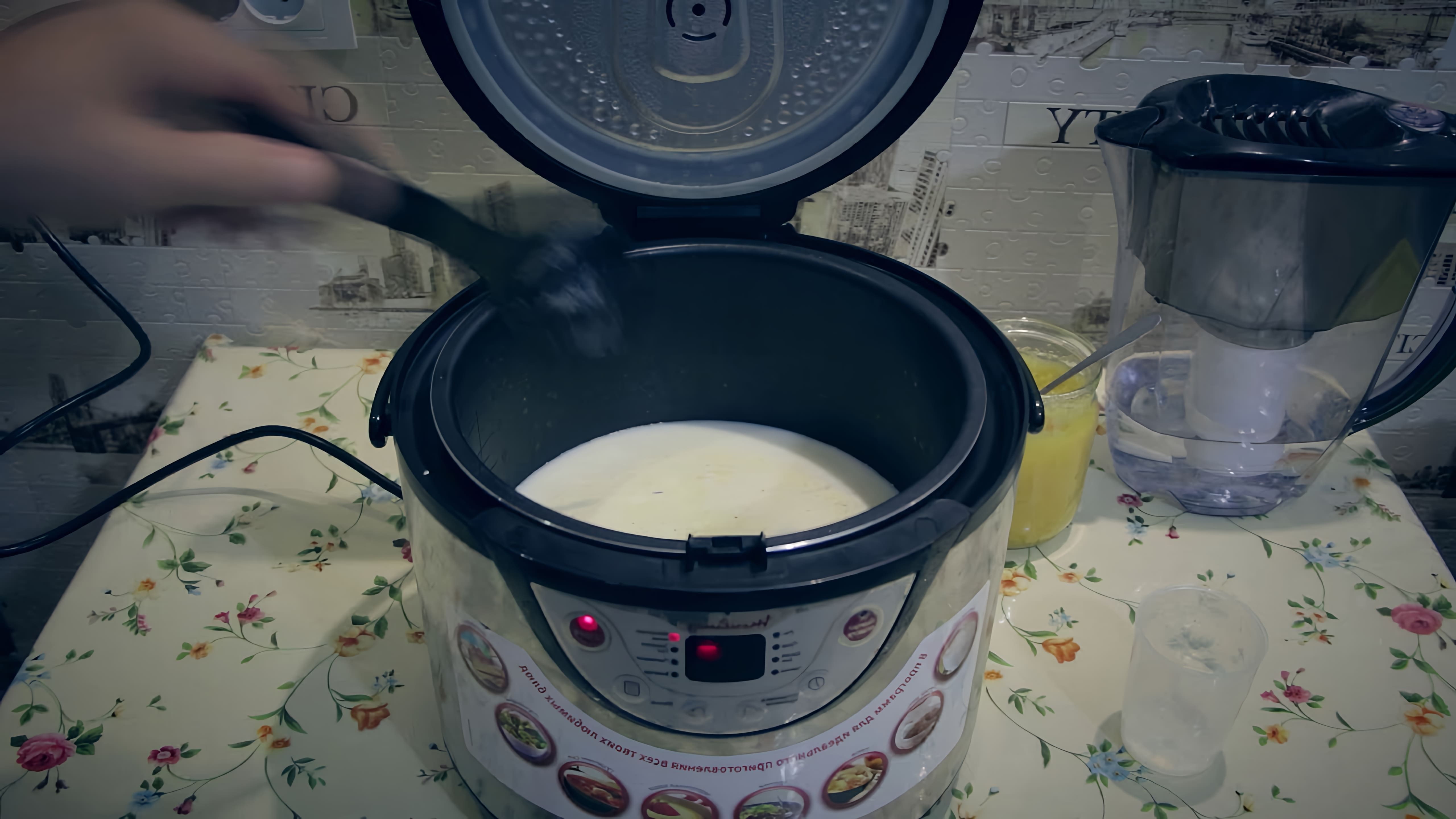 В этом видео демонстрируется процесс приготовления овсяной каши в мультиварке Moulinex
