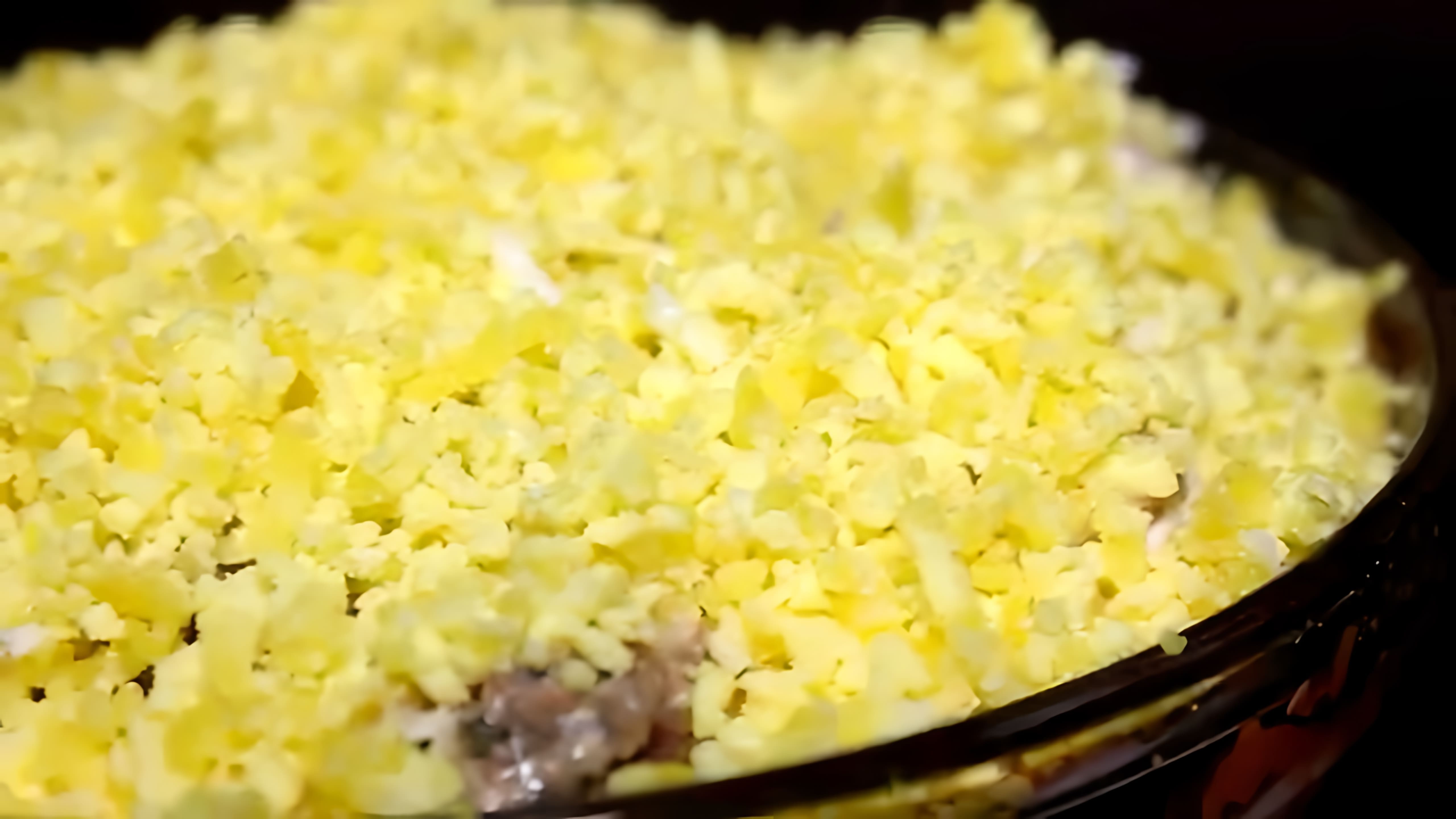 В этом видео демонстрируется рецепт салата "Мимоза" по диете Дюкана
