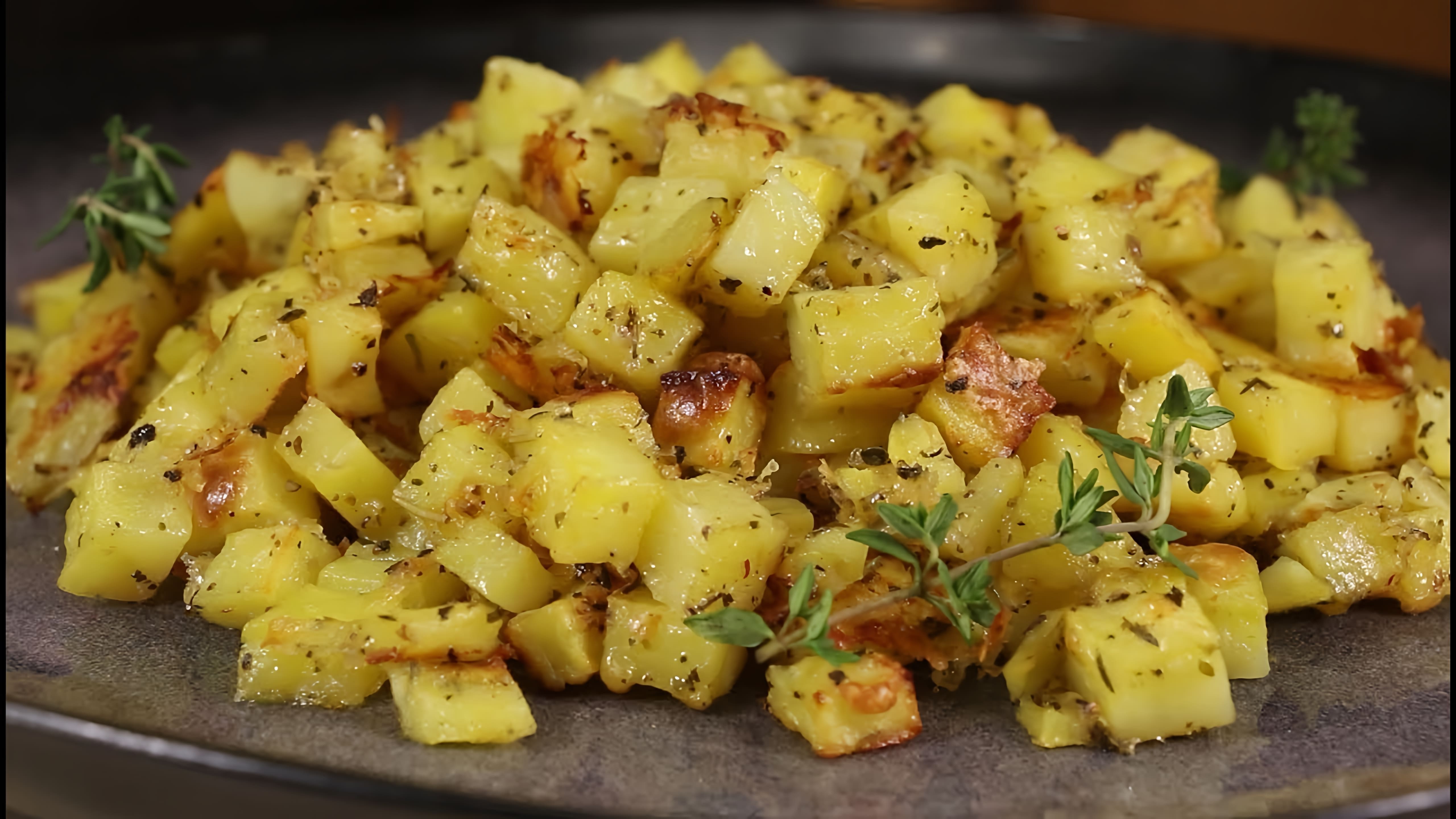 В этом видео демонстрируется рецепт приготовления картофеля "Паутинка" в духовке