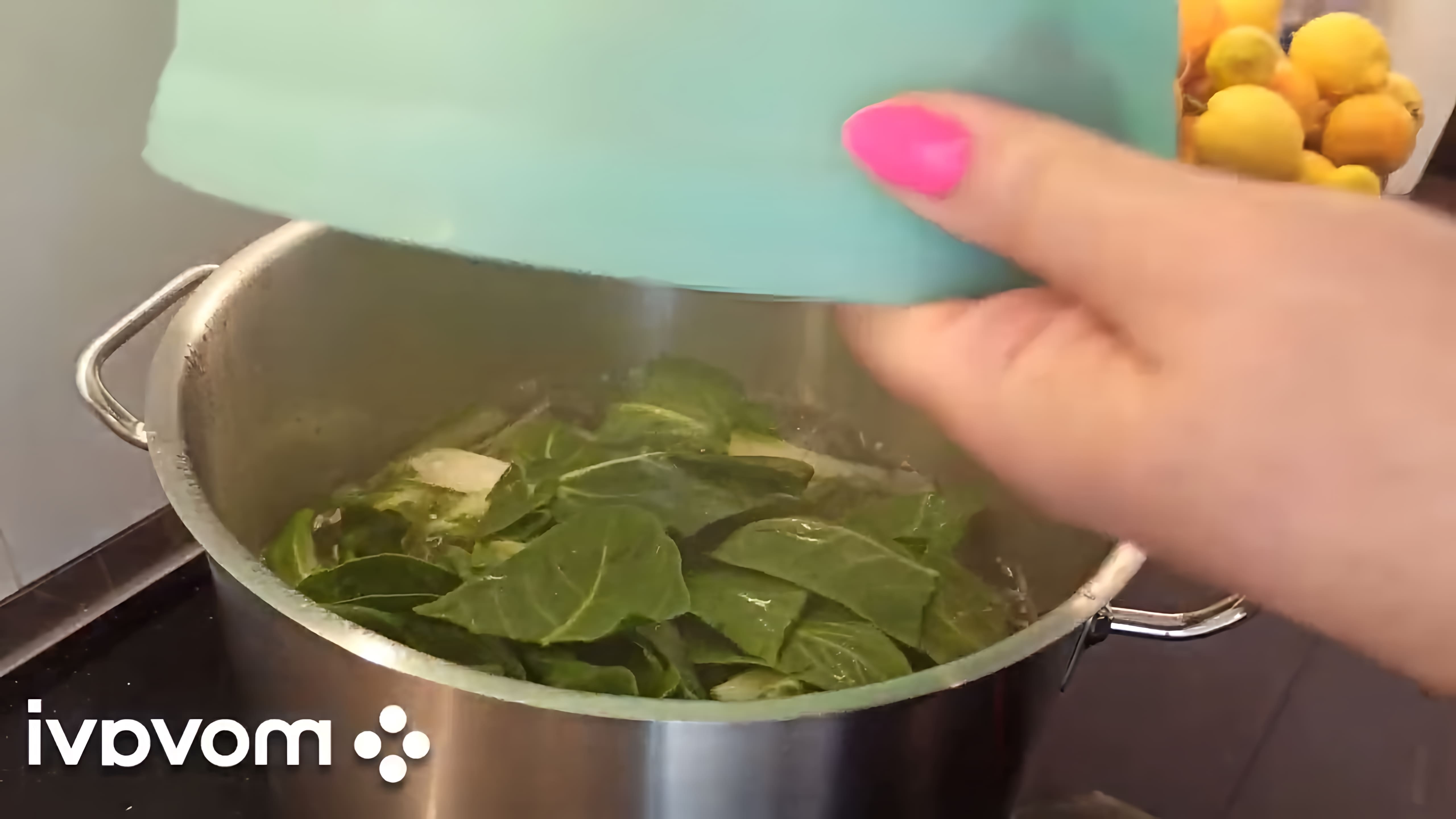 В этом видео демонстрируется рецепт приготовления мангольда, который является разновидностью свеклы