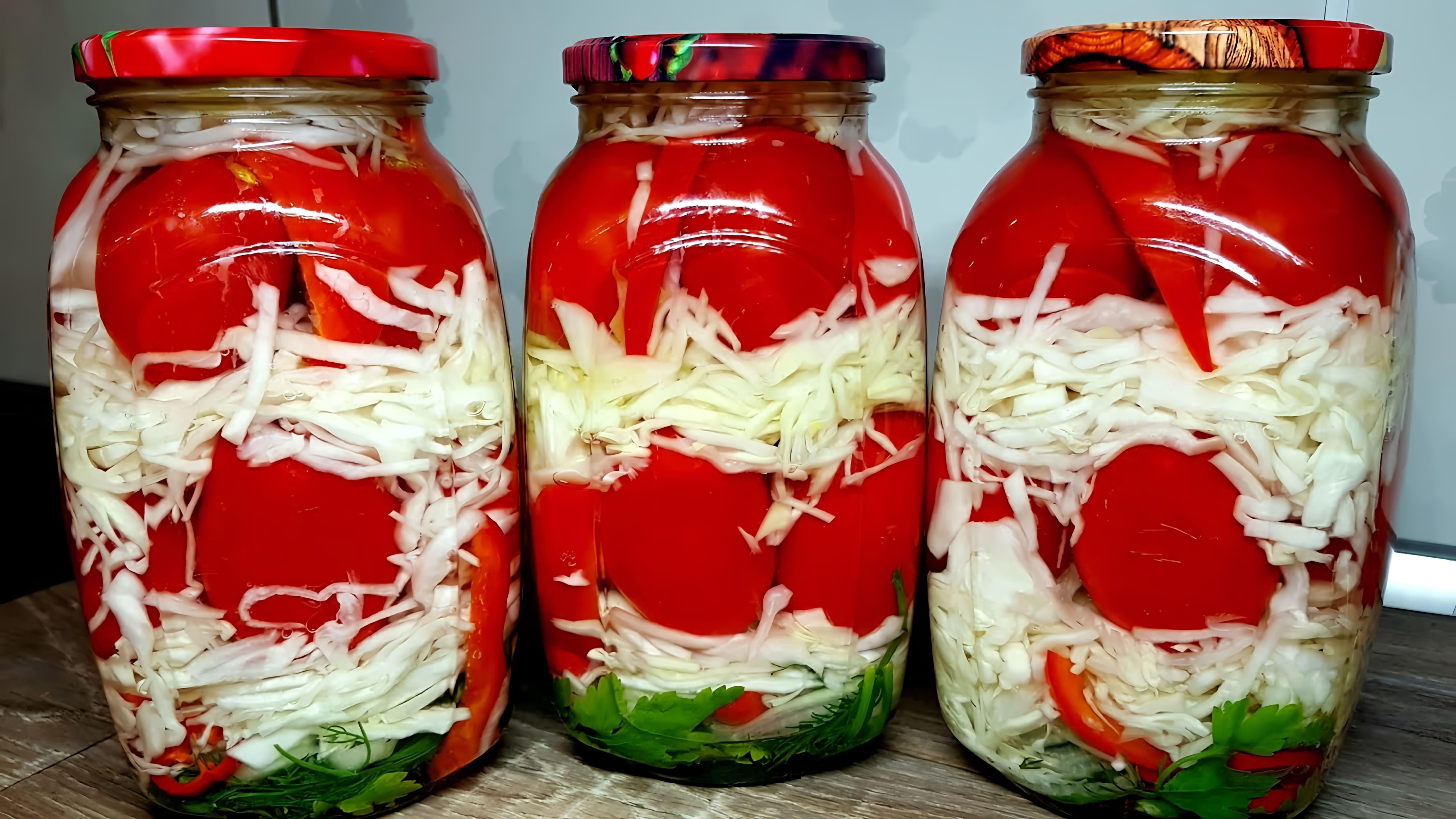 Видео как приготовить помидоры с капустой для зимнего хранения по рецепту, переданному от бабушки автора