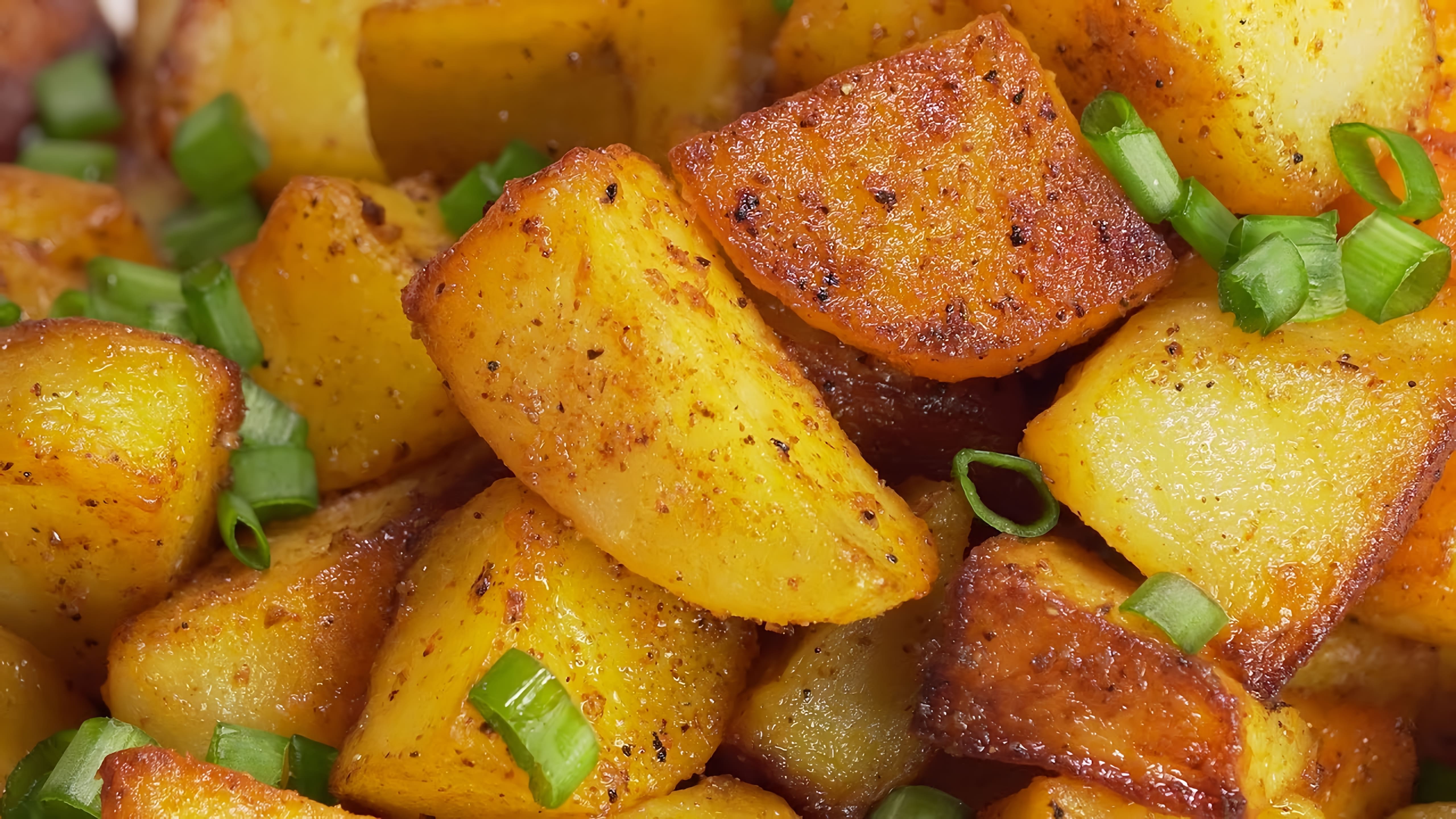 В этом видео демонстрируется рецепт приготовления идеальной жареной картошки