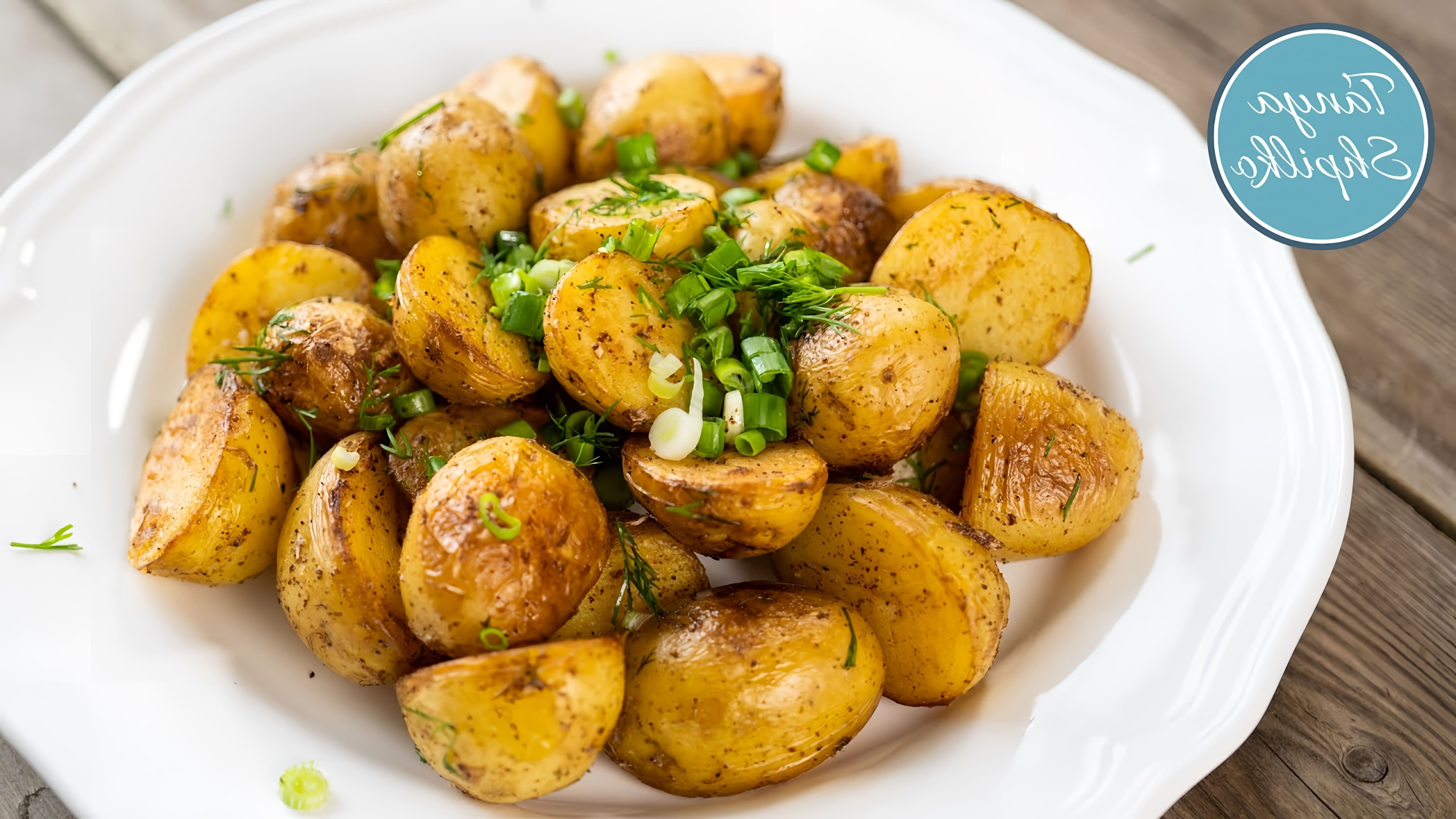 В этом видео Tanya Shpilko показывает, как приготовить жареную молодую картошку с чесноком и зеленью