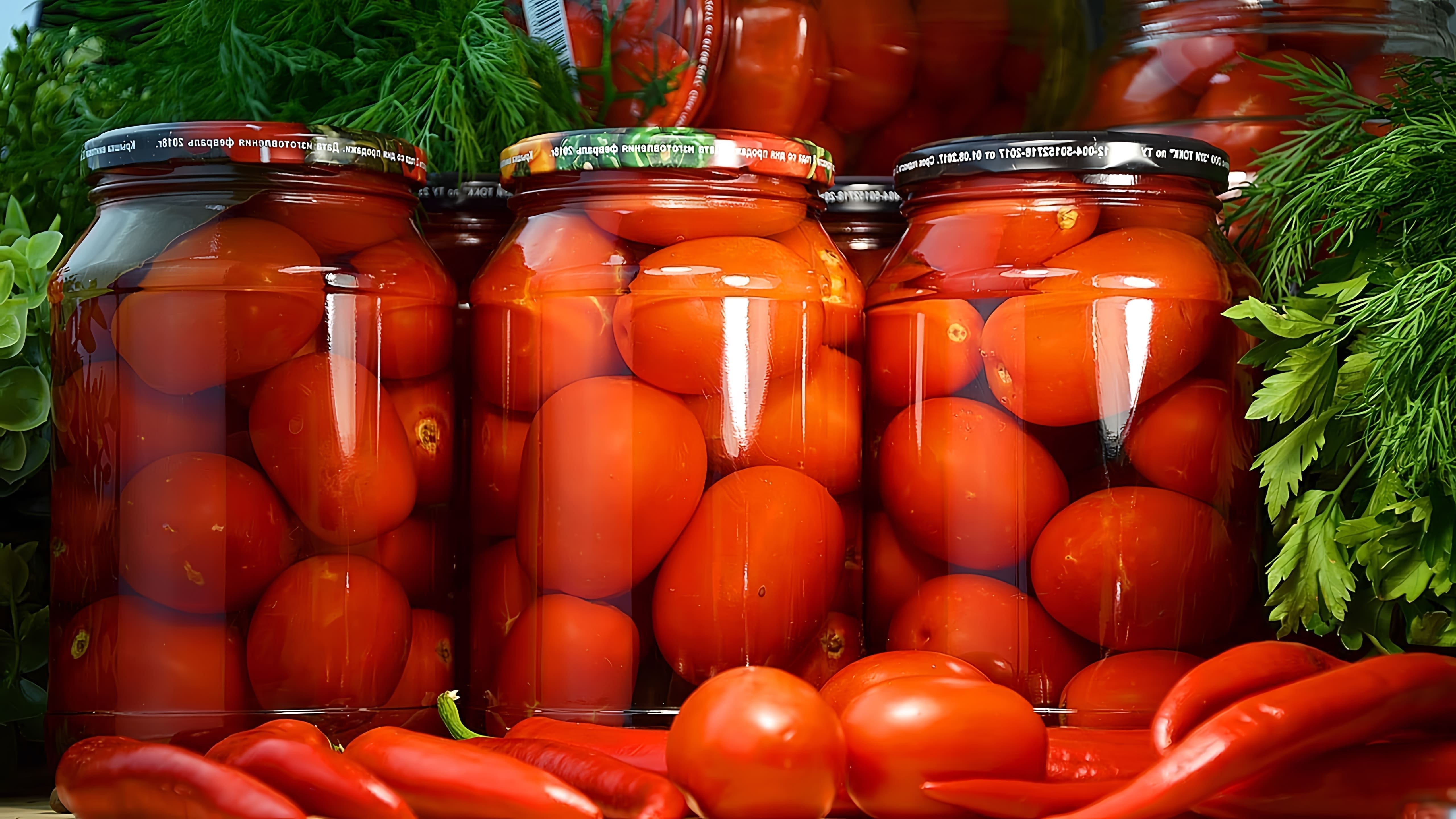 Видео рецепт для приготовления сладких маринованных помидоров на зиму