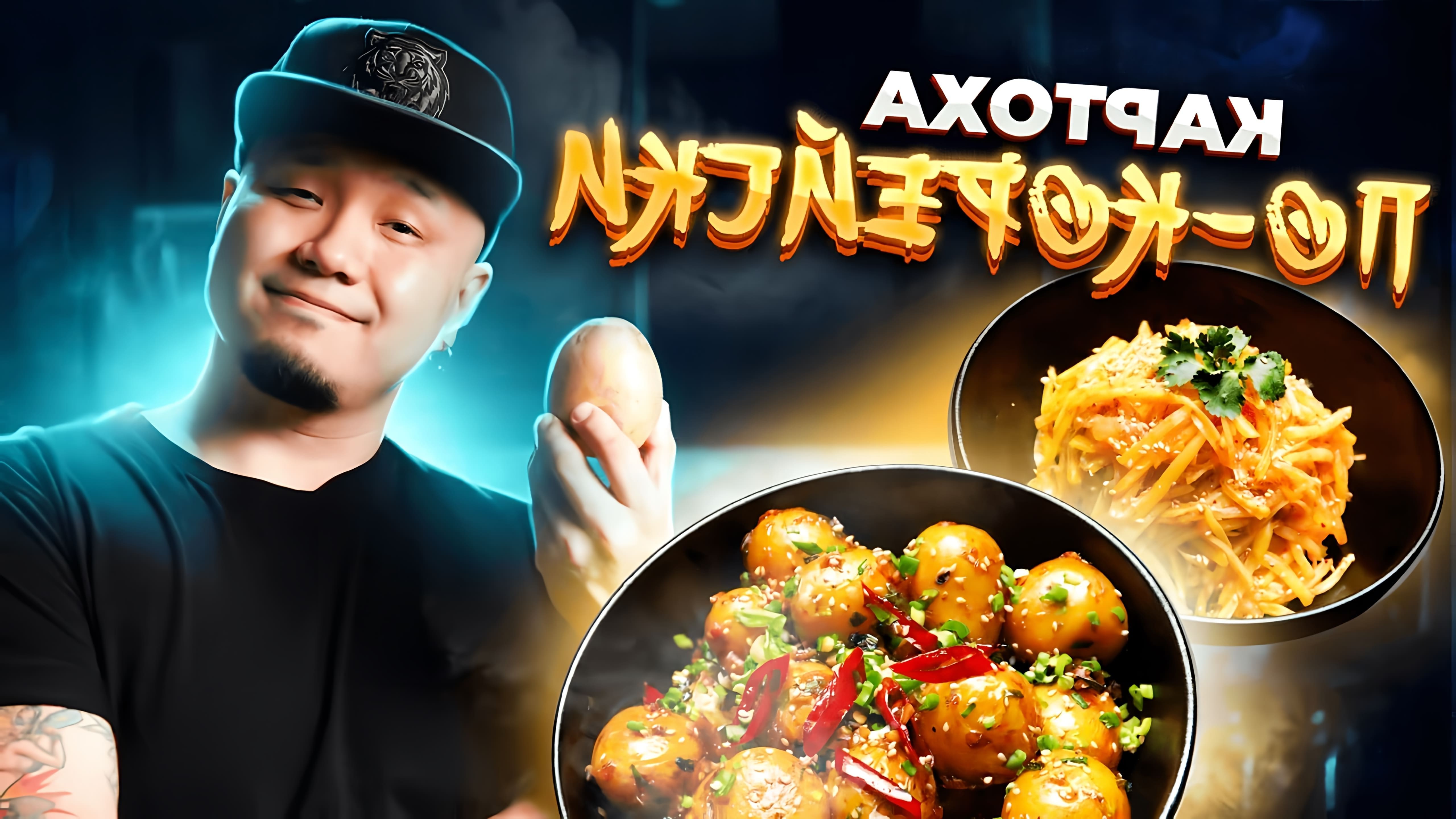 В этом видео Денис Ким показывает два рецепта из картофеля: салат Камдича и корейский картофельный гарнир
