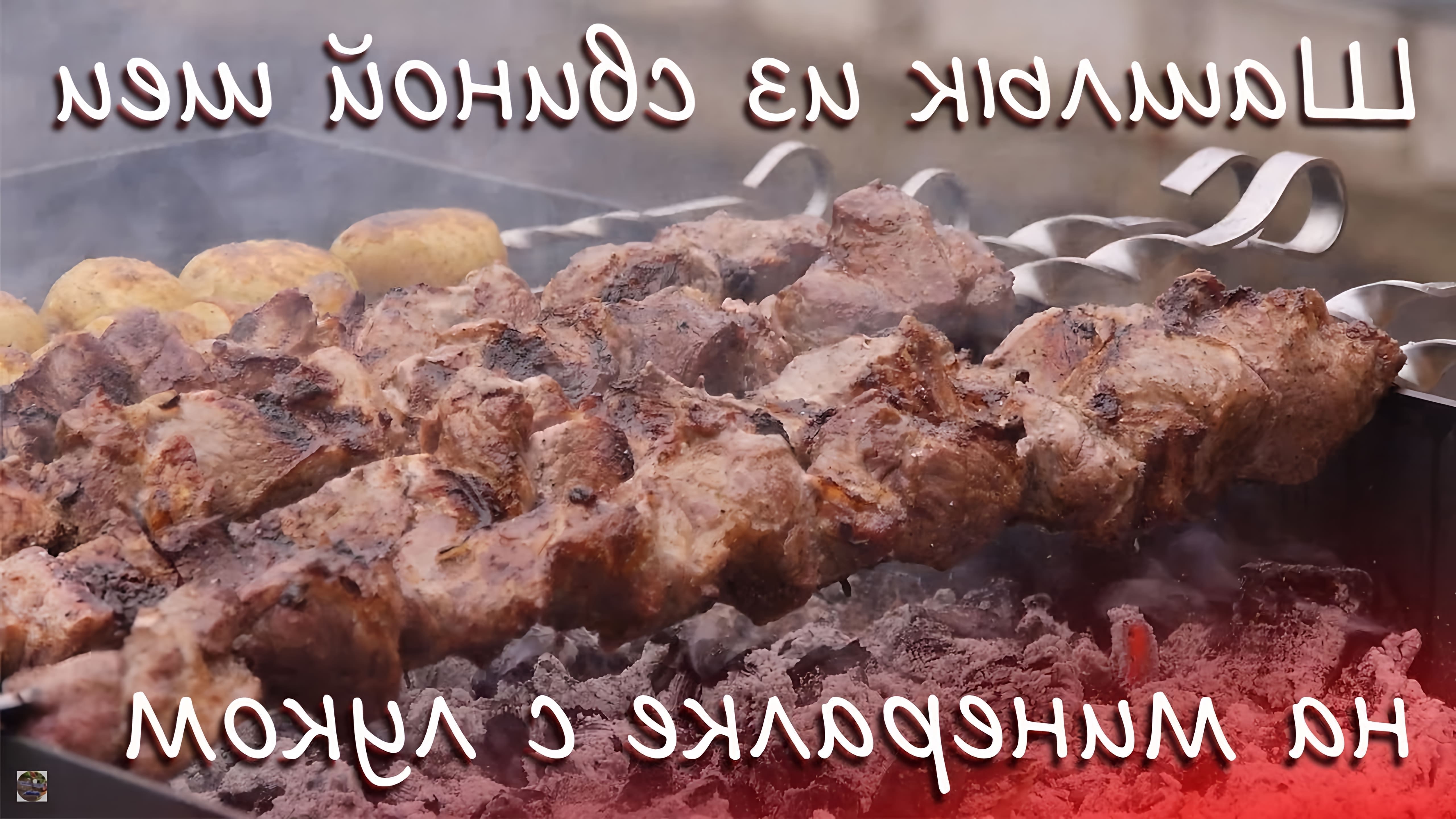 В этом видео-ролике будет показан рецепт приготовления шашлыка из свиной шеи на минеральной воде с добавлением лука
