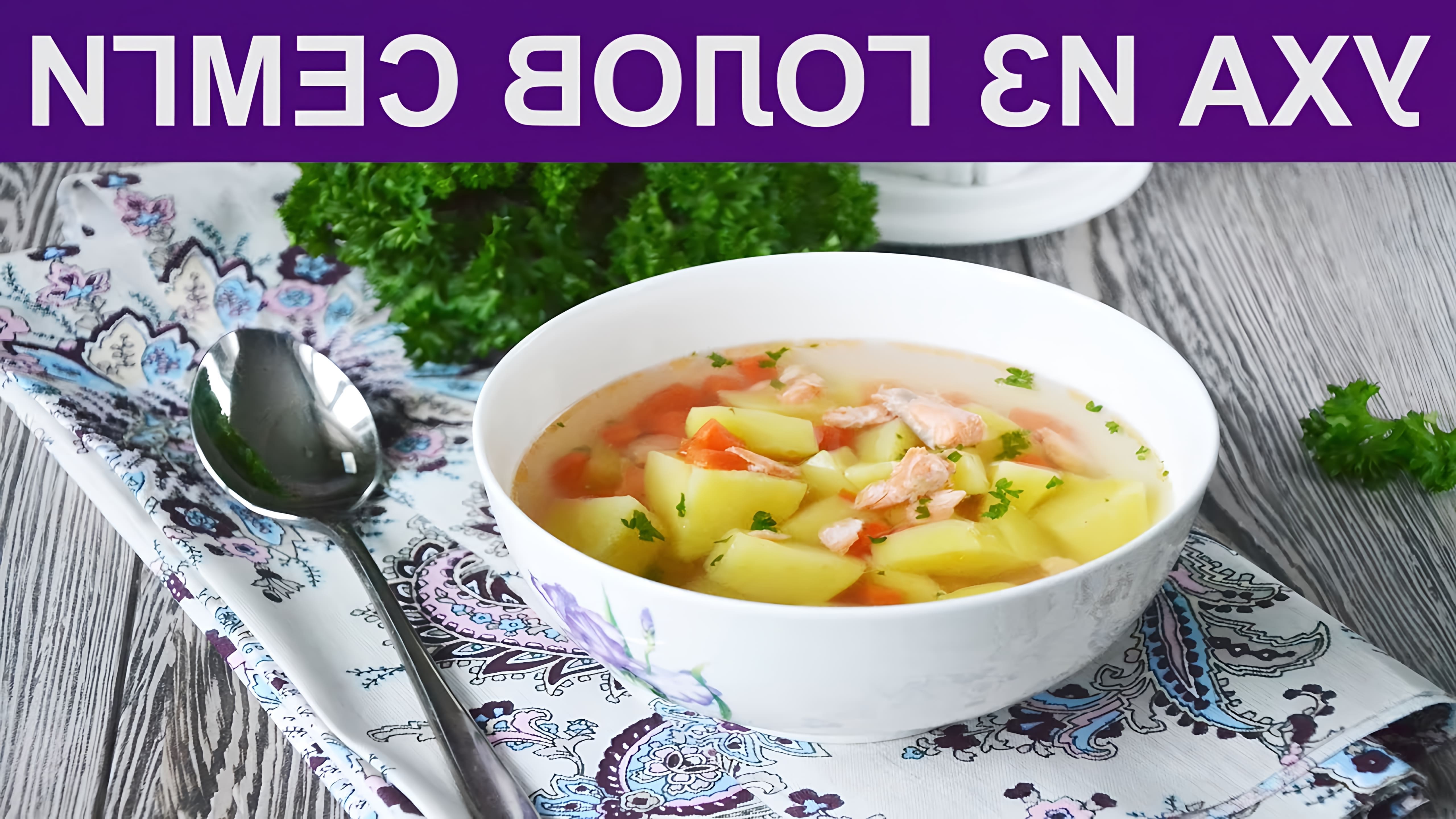 УхаИзГоловСемги #ПростойРецепт #1000menu Домашний рыбный суп уха из голов семги - настоящий подарок для... 