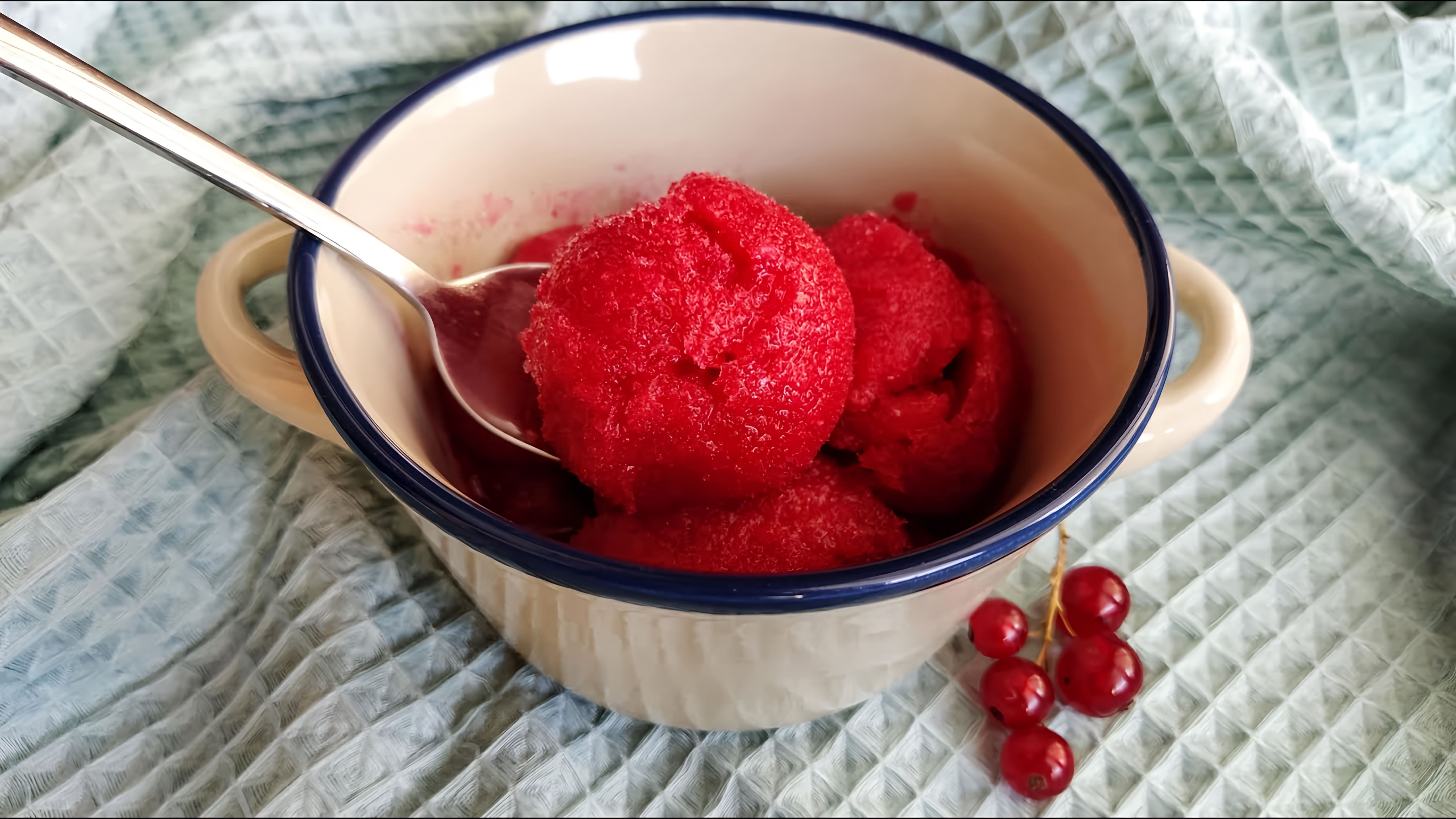 Сорбе из красной смородины - это вкусное и полезное ягодное мороженое, которое можно приготовить в домашних условиях