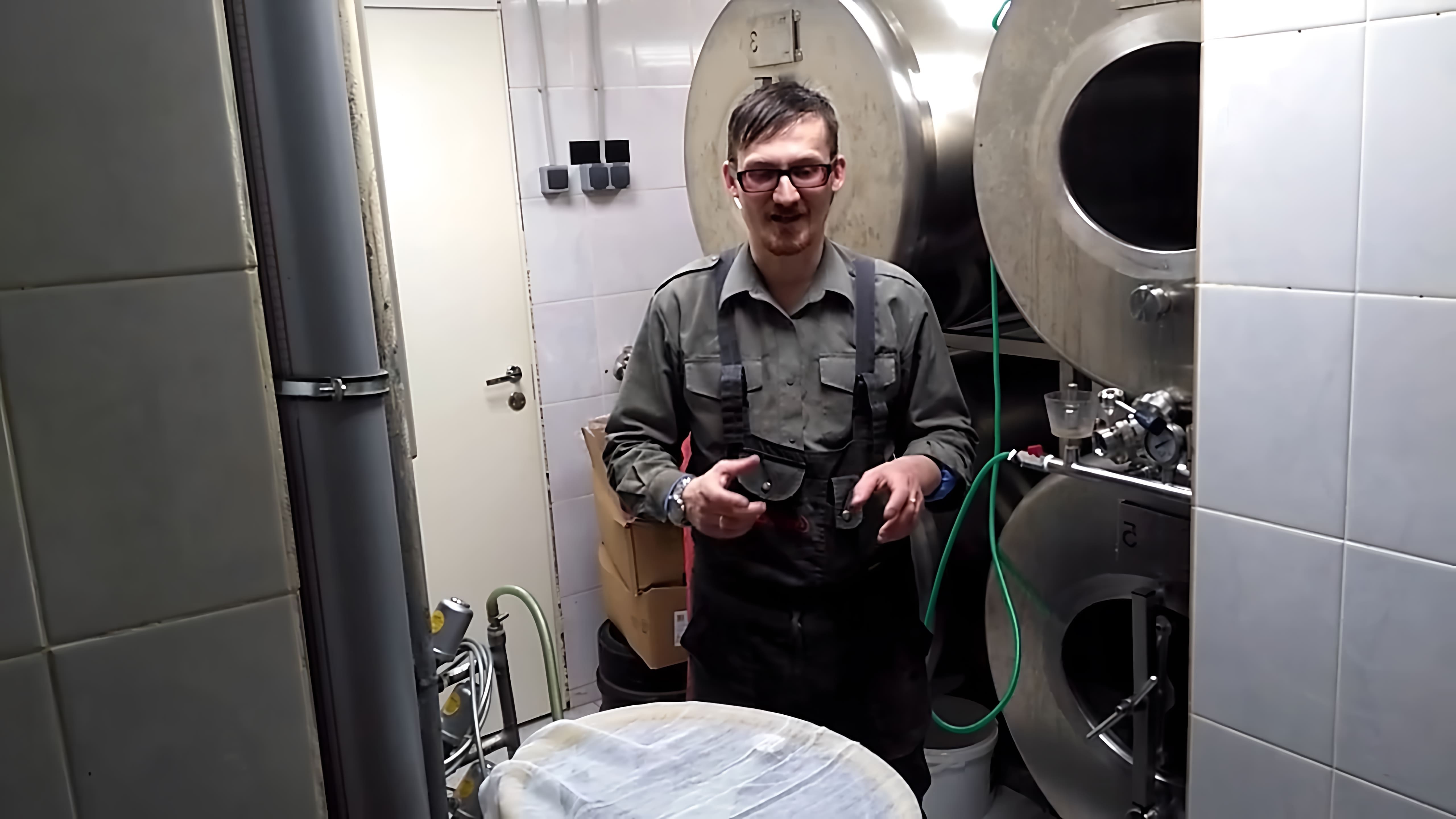 На этом видео наглядно видно процесс закладки настоящих фруктов : 100 кг клубники, на дображивание в пиво гозе. 