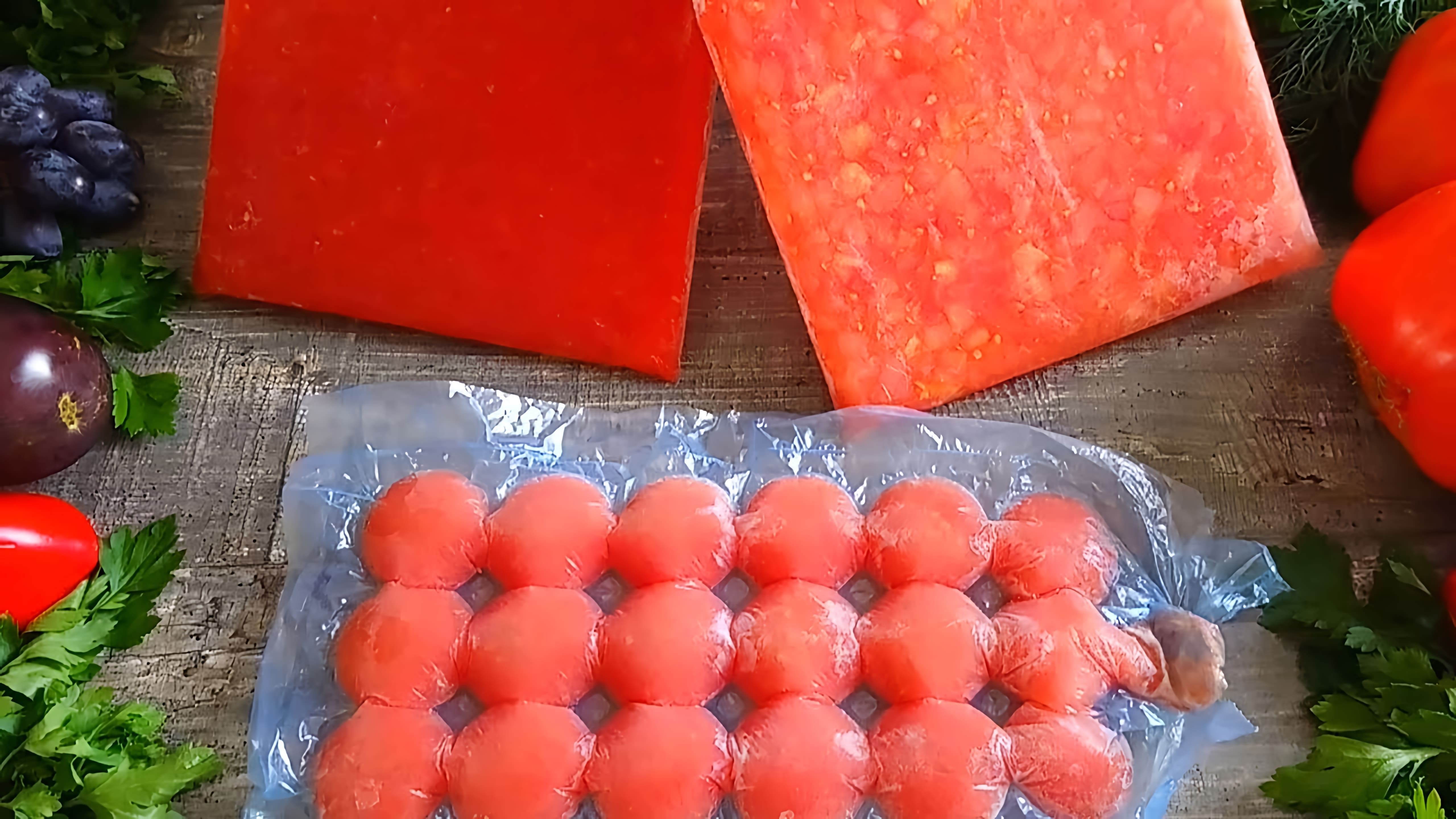 В этом видео показано, как заморозить помидоры на зиму