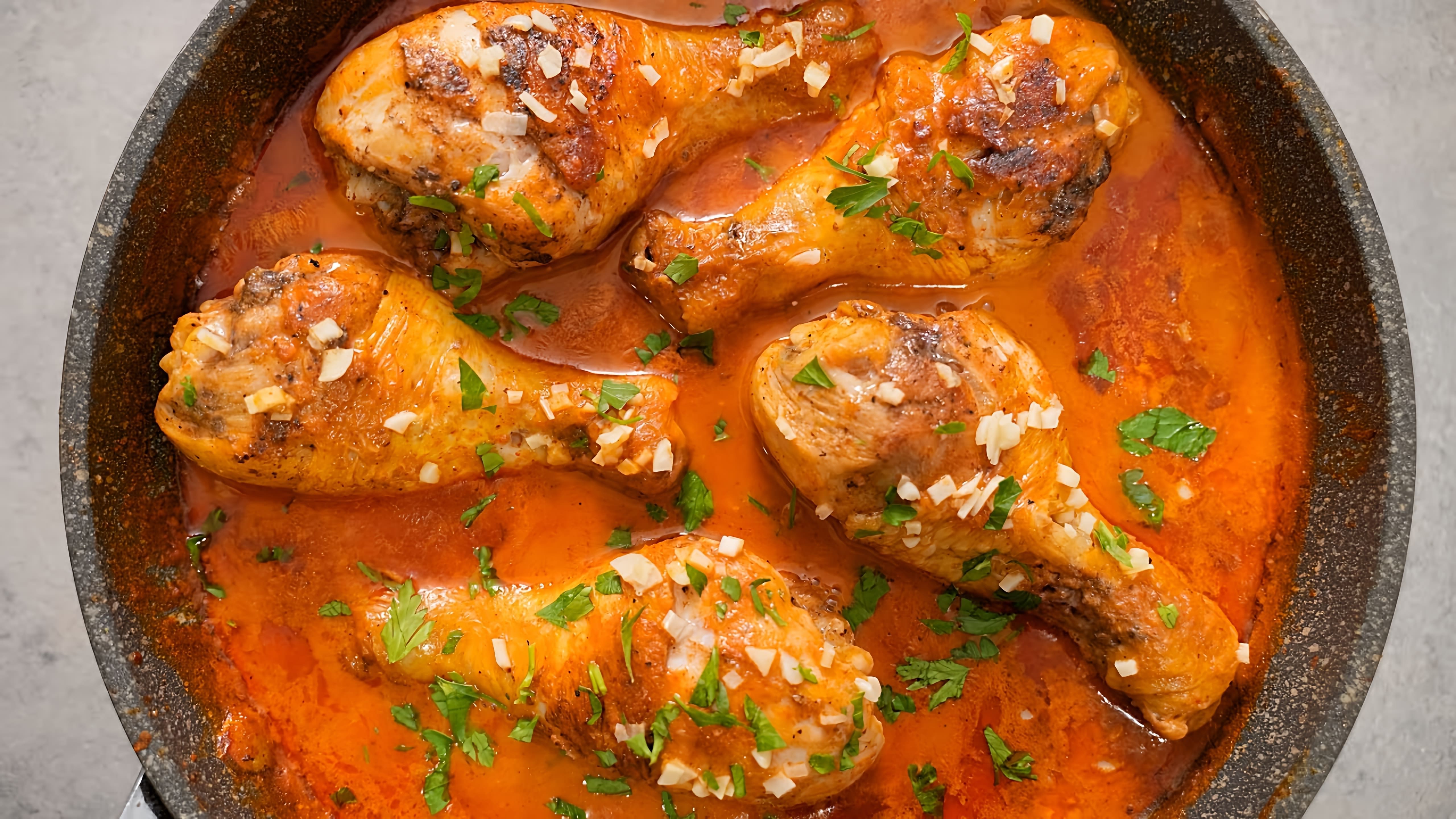 Видео рецепт куриных ножек, приготовленных вкусным соусом на плите
