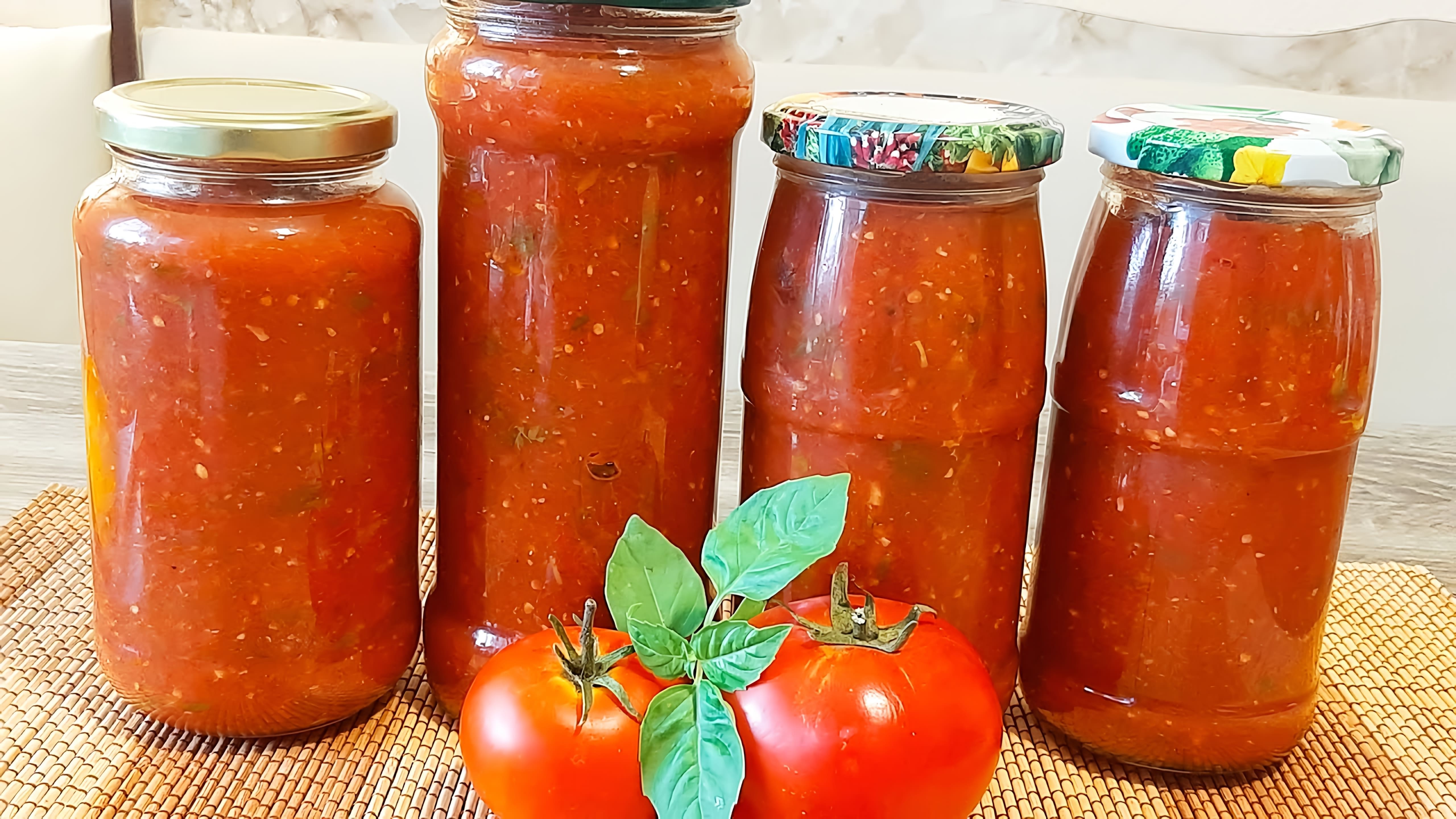 В этом видео демонстрируется процесс приготовления томатного соуса Болоньезе на зиму