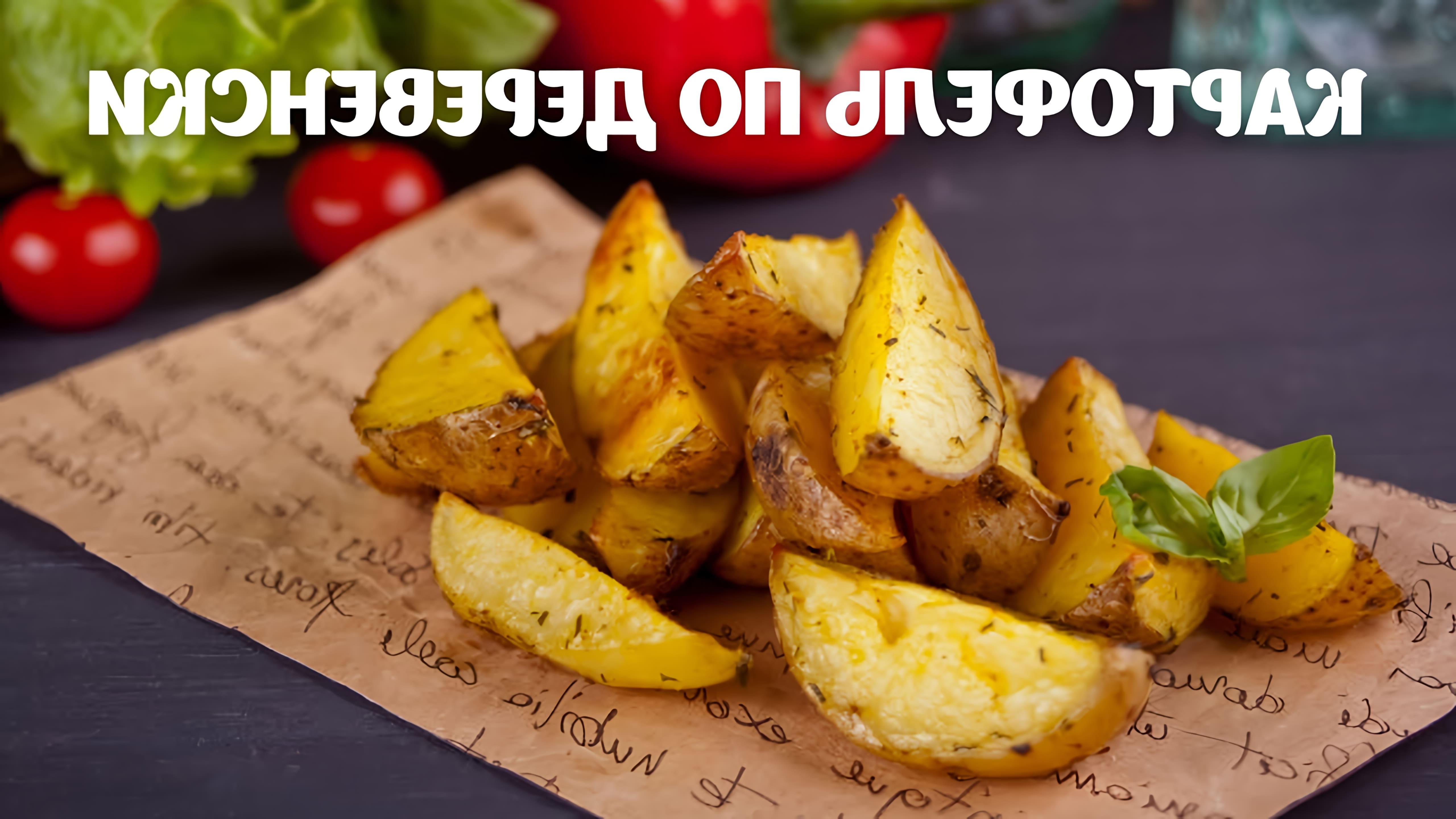 В данном видео-ролике будет представлен простой и быстрый рецепт приготовления картофеля по-деревенски