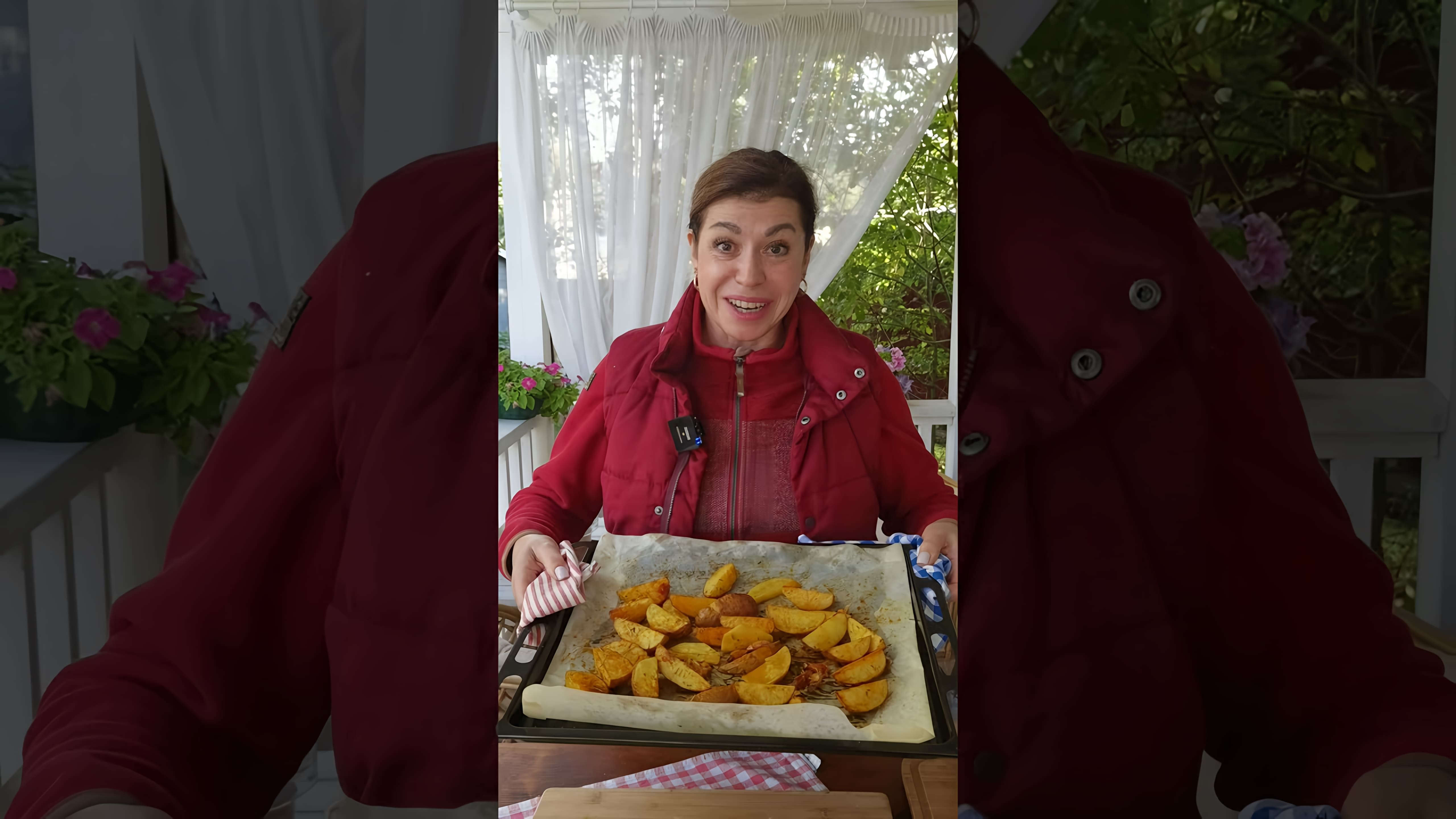 В этом видео демонстрируется простой и вкусный рецепт приготовления картофеля по-деревенски в духовке