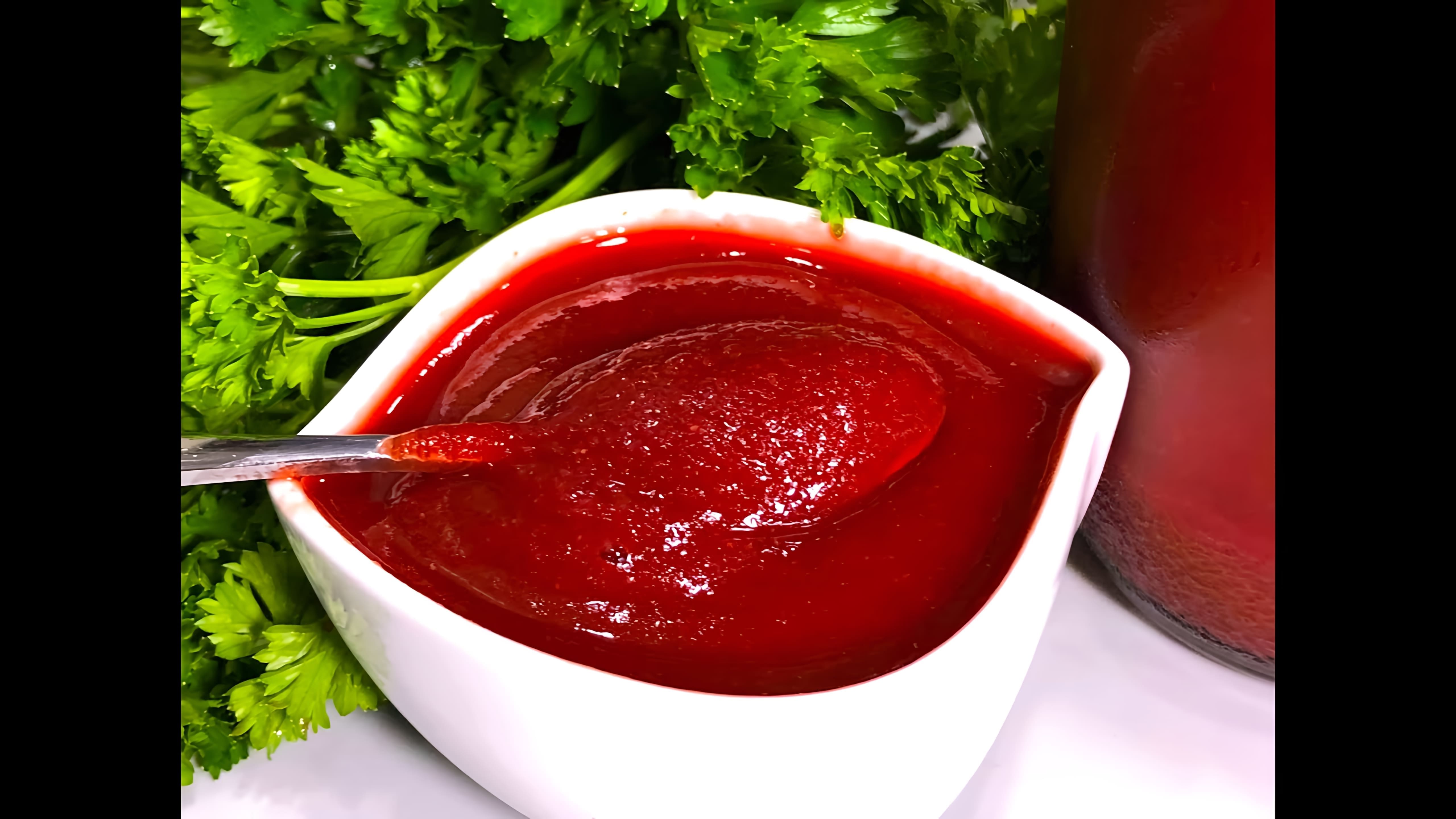В этом видео демонстрируется процесс приготовления кетчупа на зиму по старинному рецепту американских хозяюшек