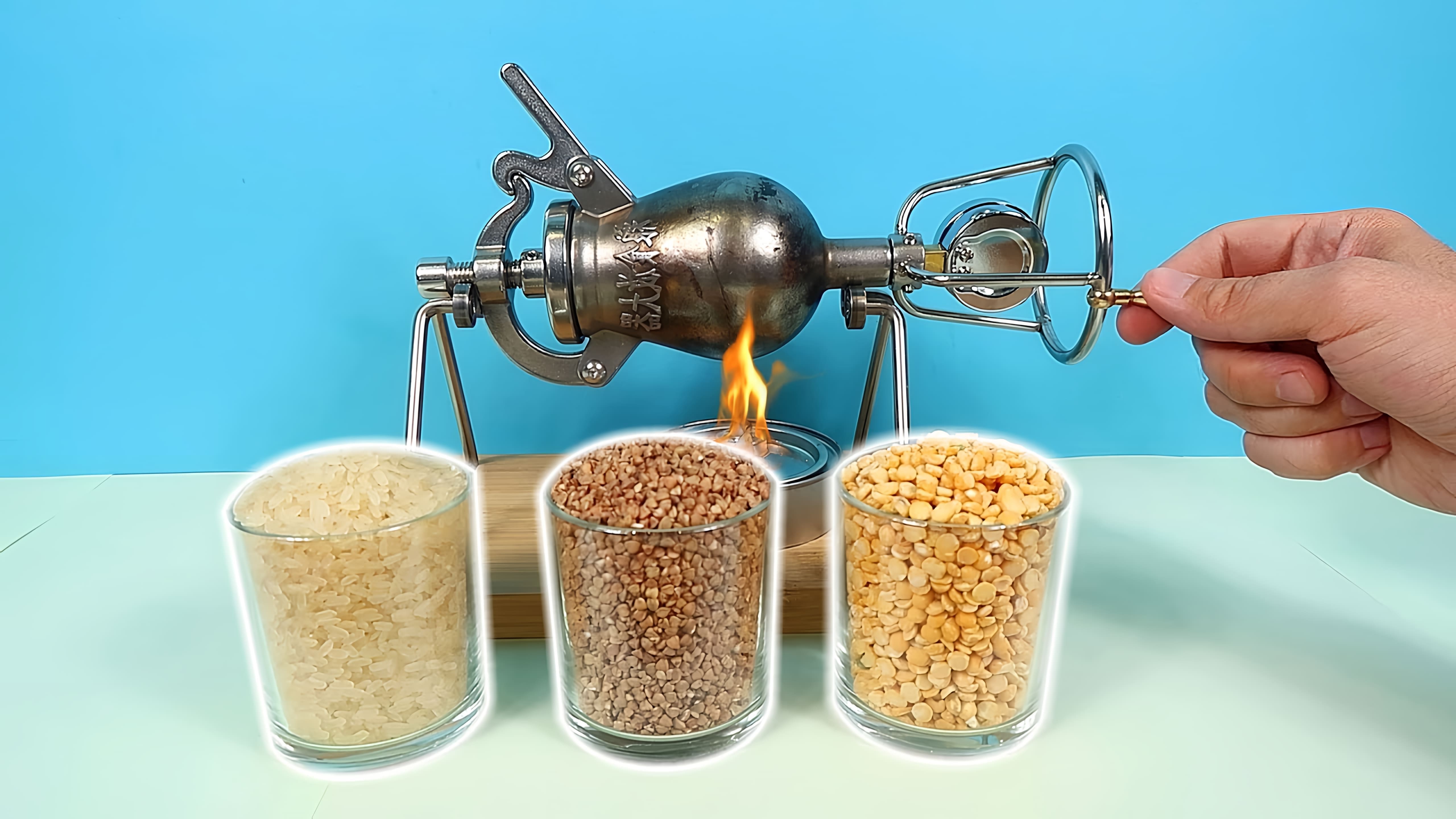В этом видео демонстрируется работа китайского аппарата для приготовления попкорна